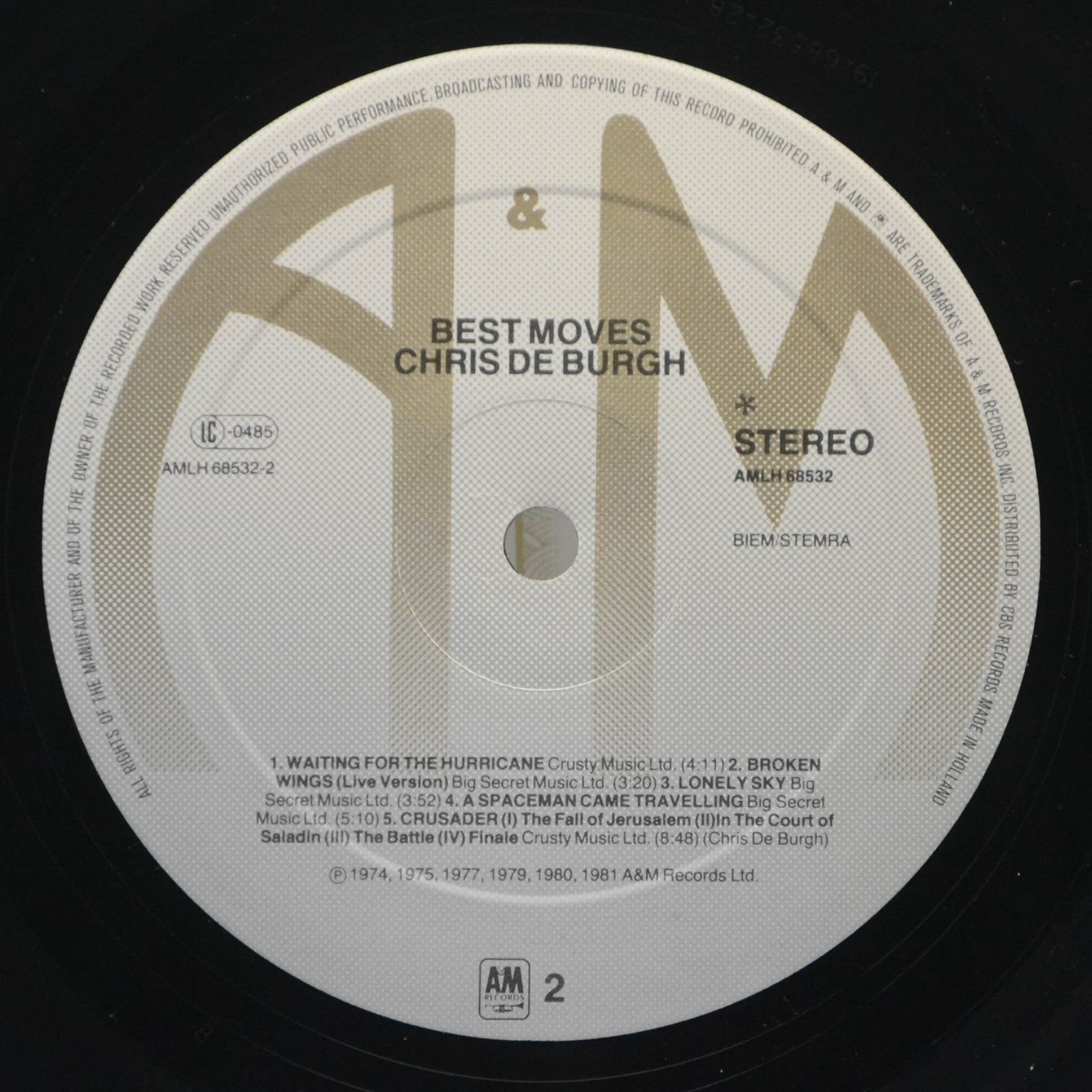 Chris de Burgh — Best Moves, 1981
