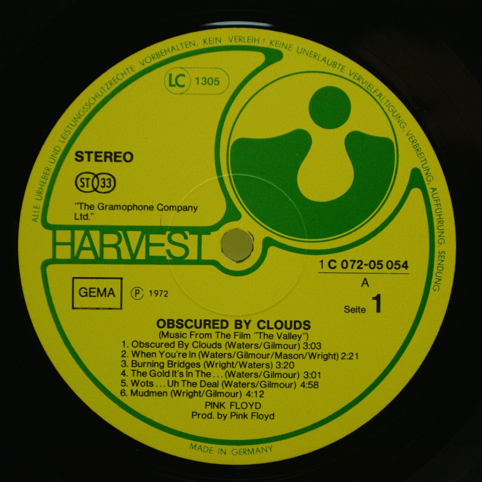 Pink Floyd — Obscured By Clouds, 1972