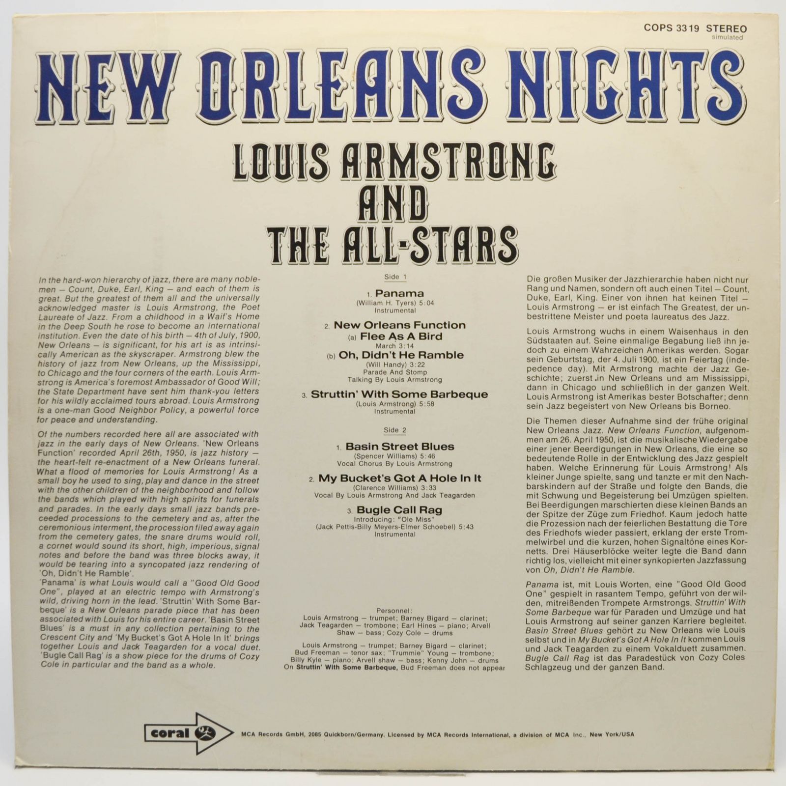 Louis Armstrong — New Orleans Nights, 1950