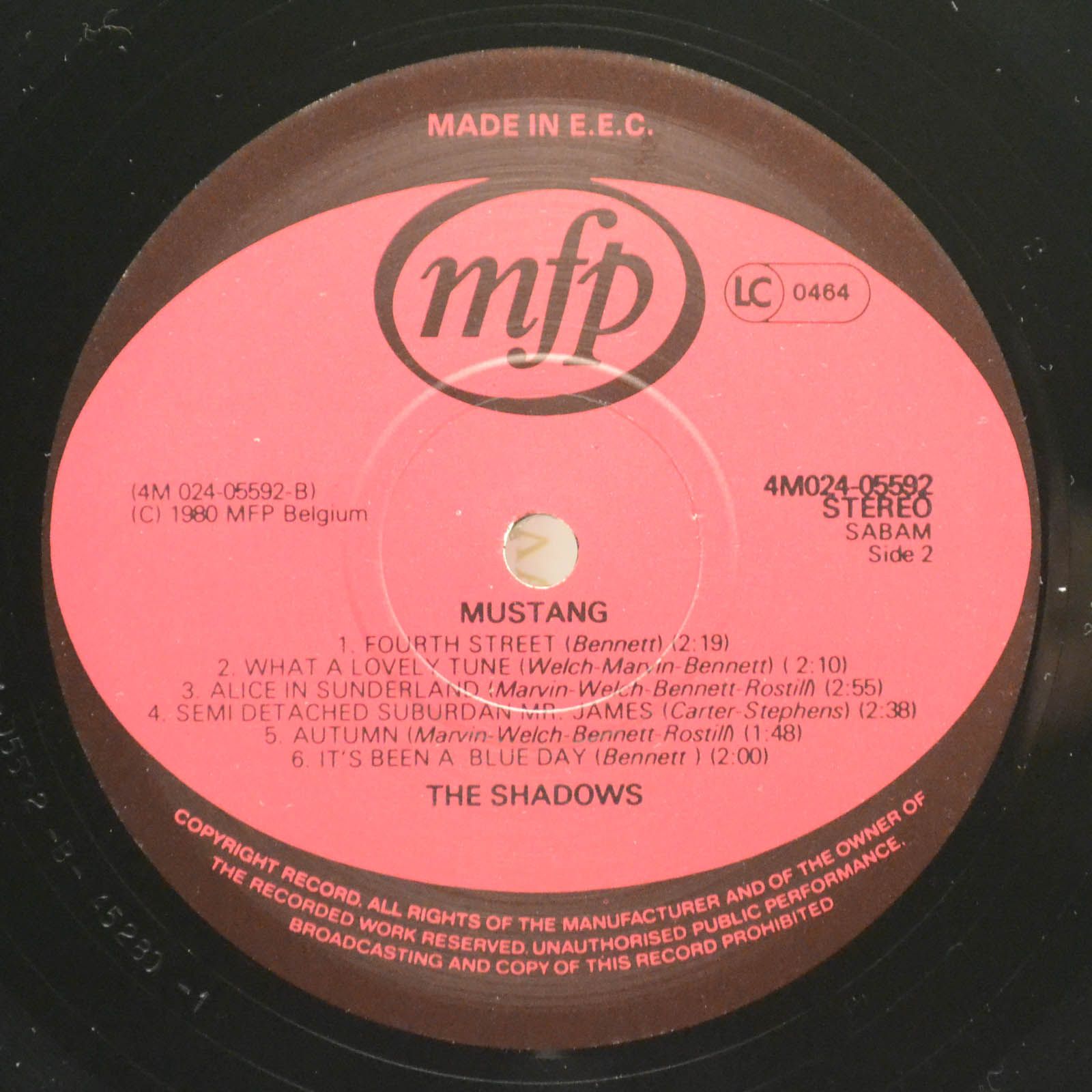 The Shadows — Mustang - Best Of, 1972