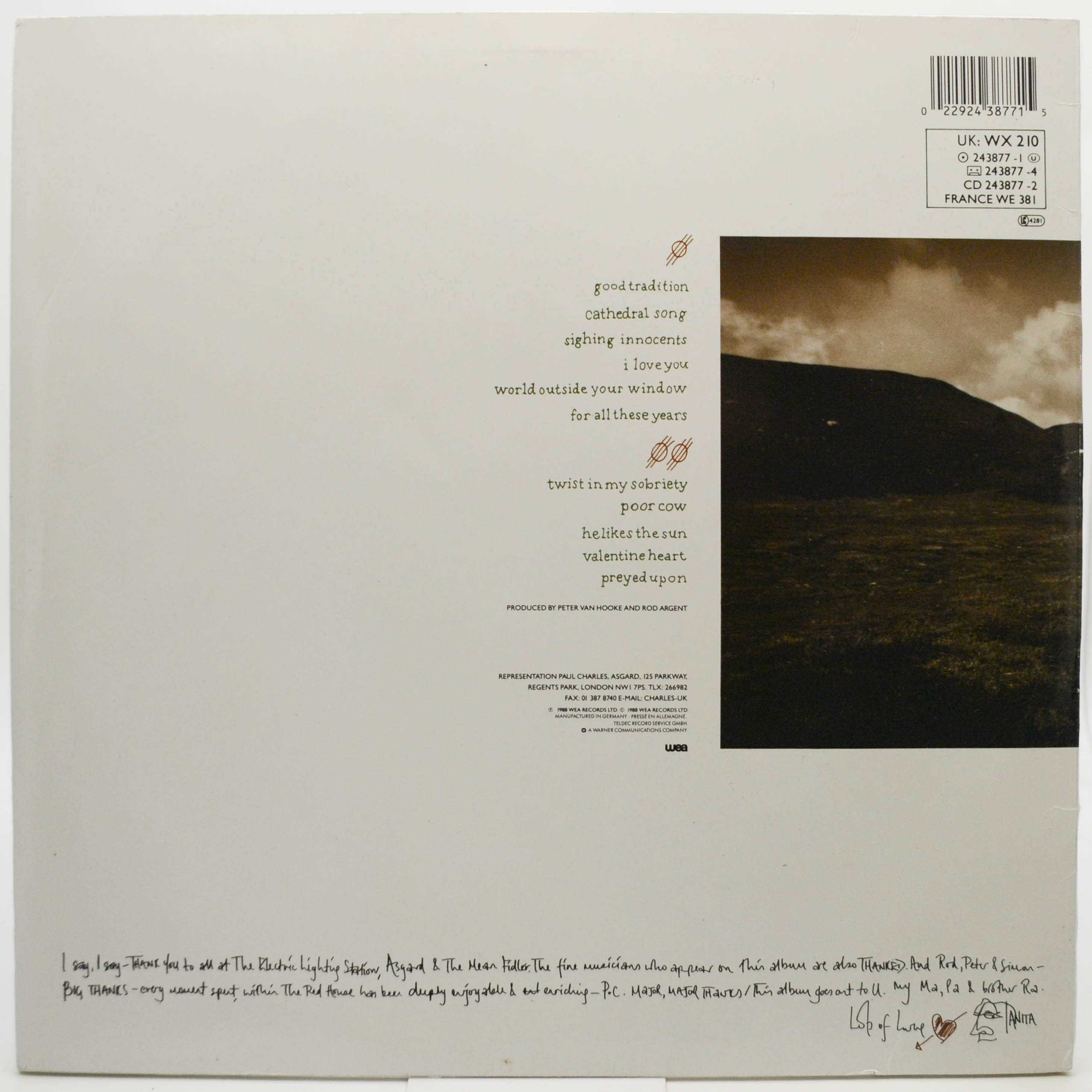 Tanita Tikaram — Ancient Heart, 1988