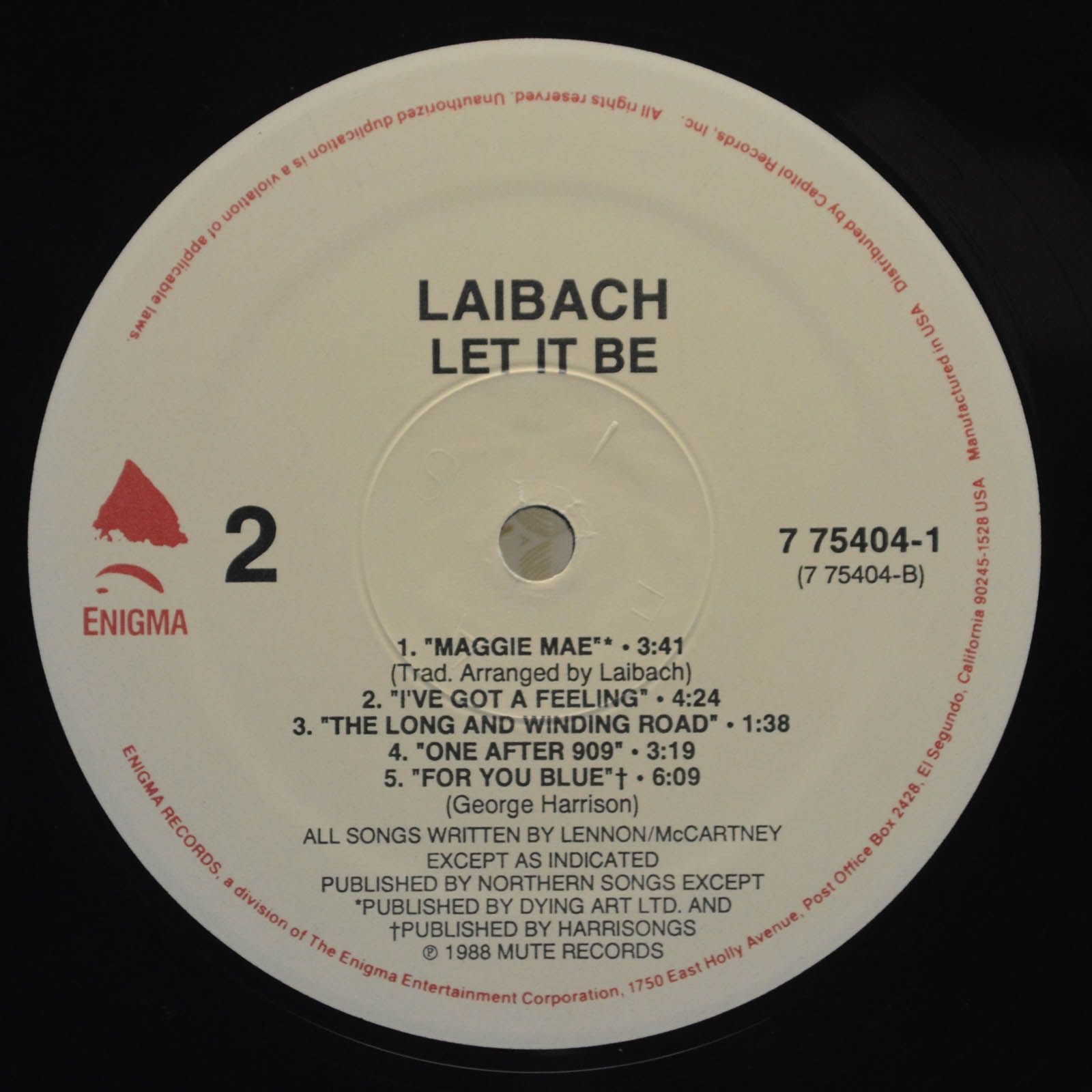 Laibach — Let It Be (USA), 1988