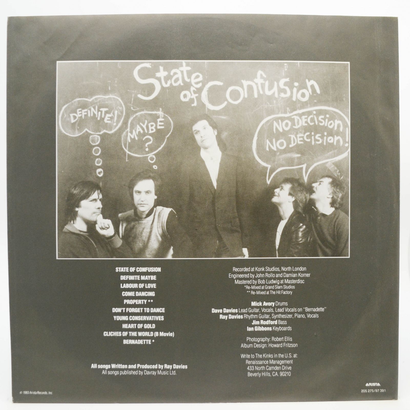 Kinks — State Of Confusion, 1983