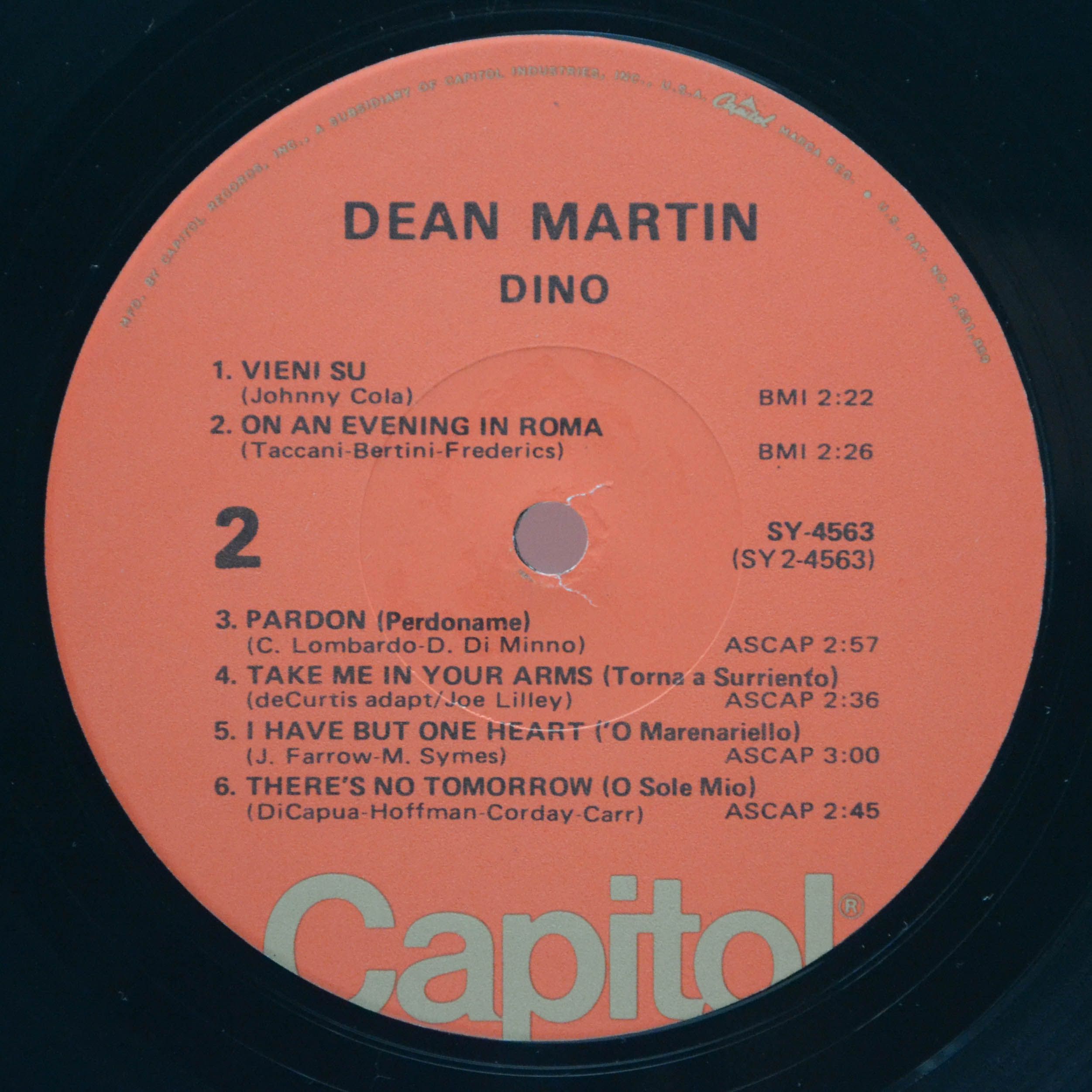Dean Martin — Dino (Italian Love Songs) (USA), 1962