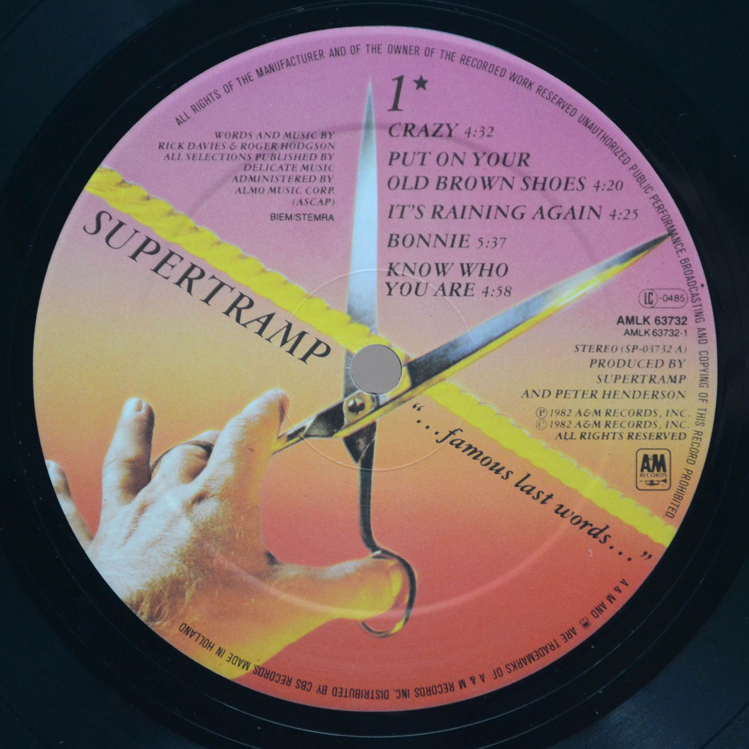 Supertramp — "...Famous Last Words...", 1982