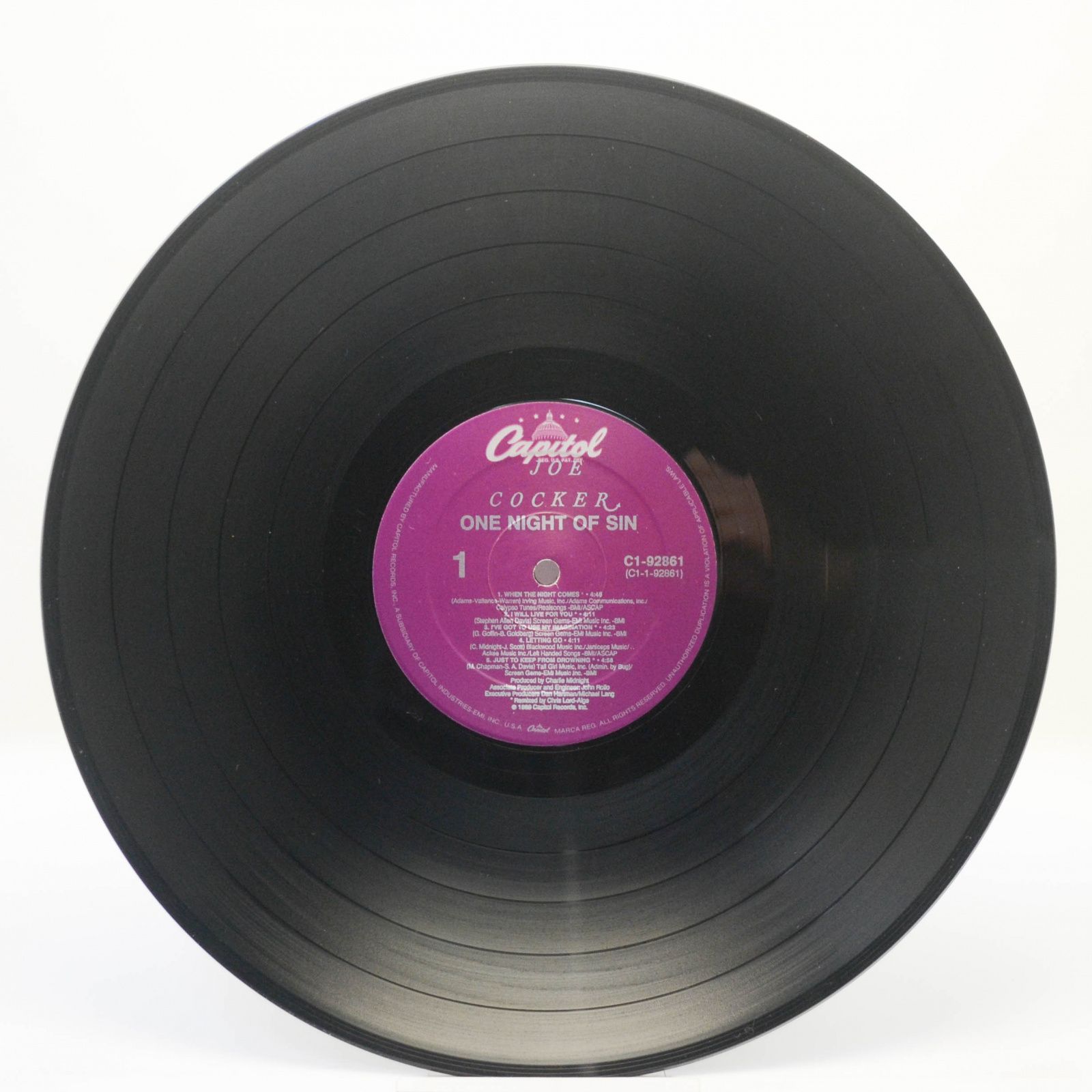 Joe Cocker — One Night Of Sin (USA), 1989