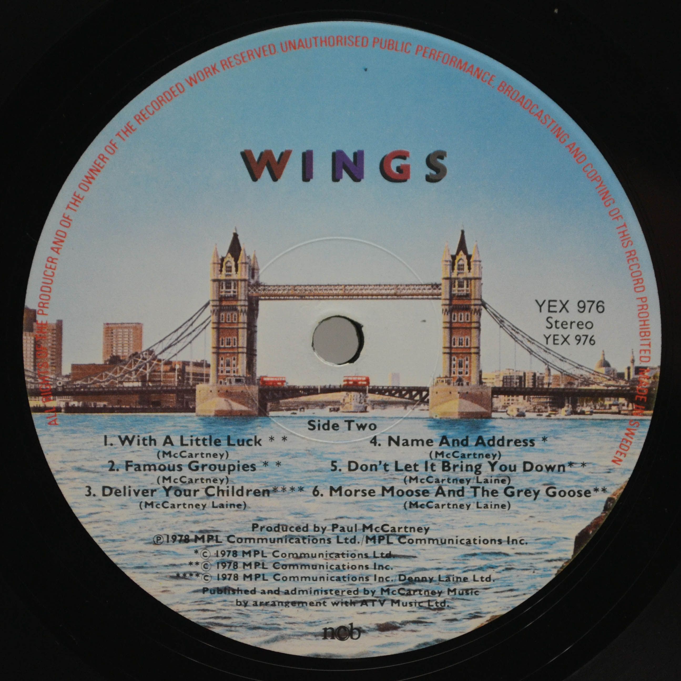 Wings — London Town (poster), 1978