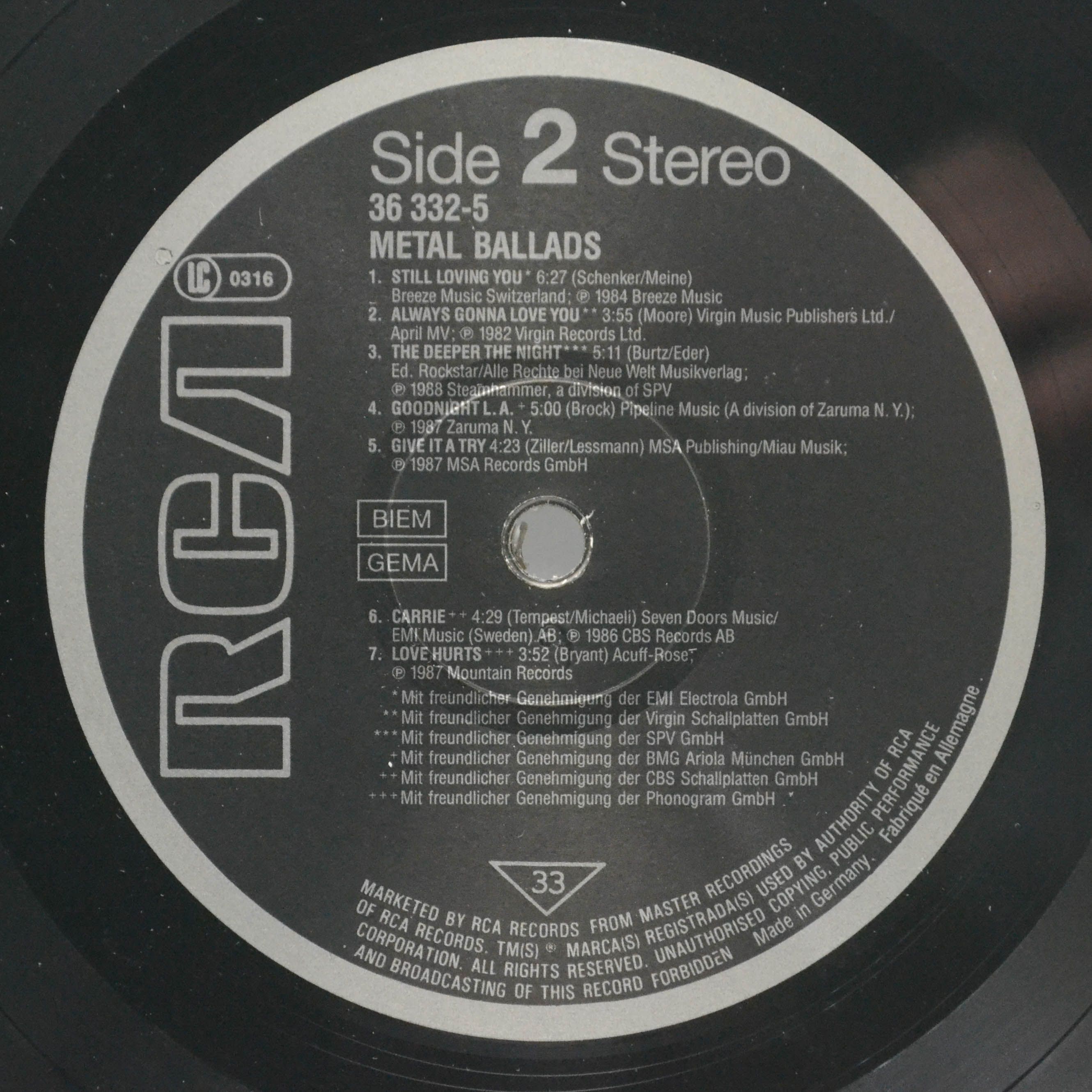 Various — Metal Ballads, 1988
