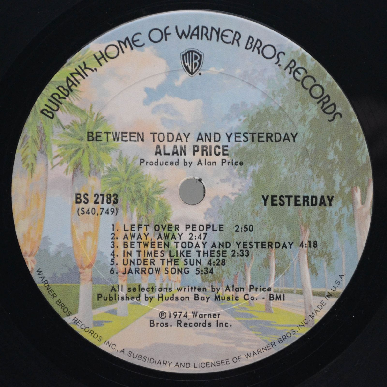 Alan Price — Between Today And Yesterday (USA), 1974