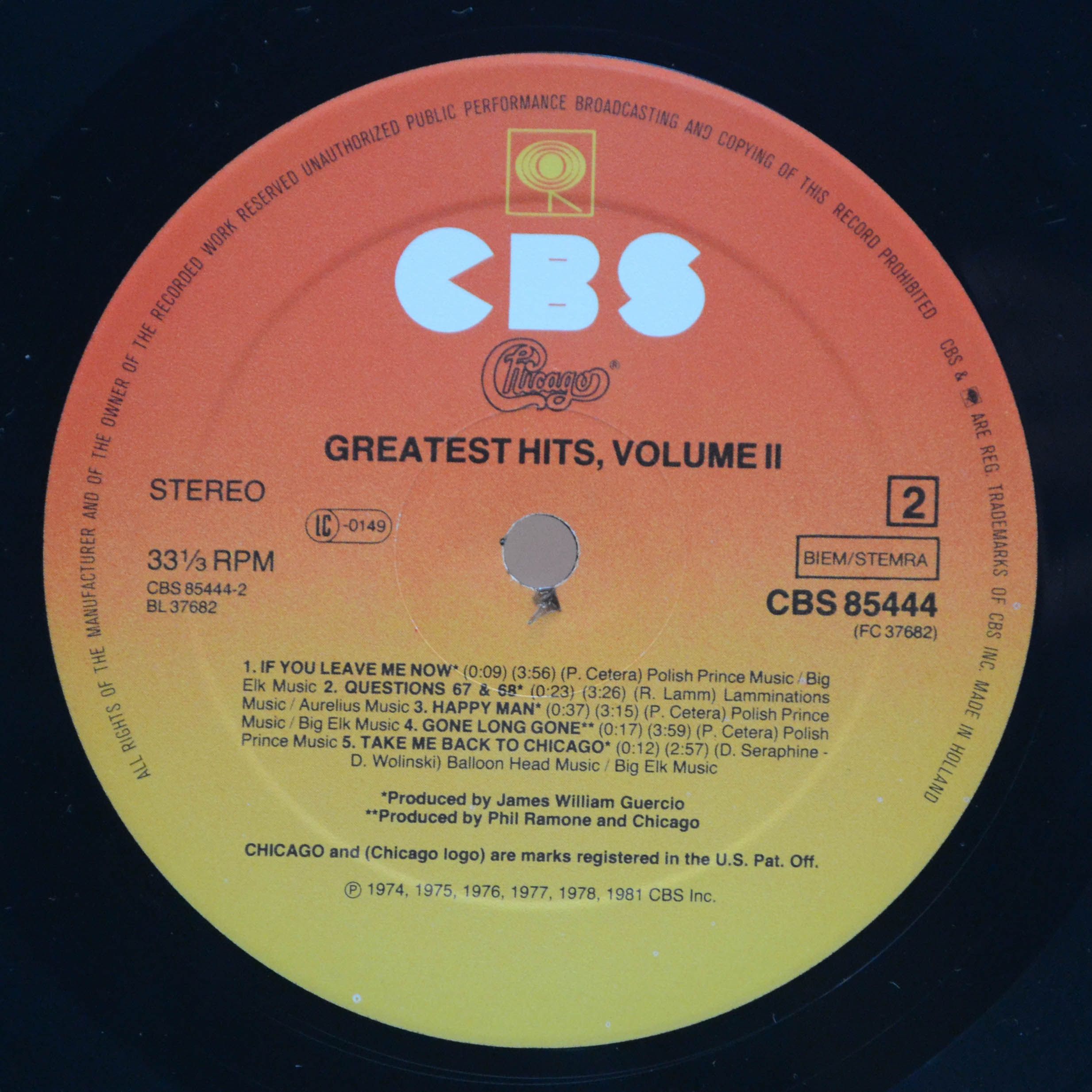 Chicago — Greatest Hits, Volume II, 1981