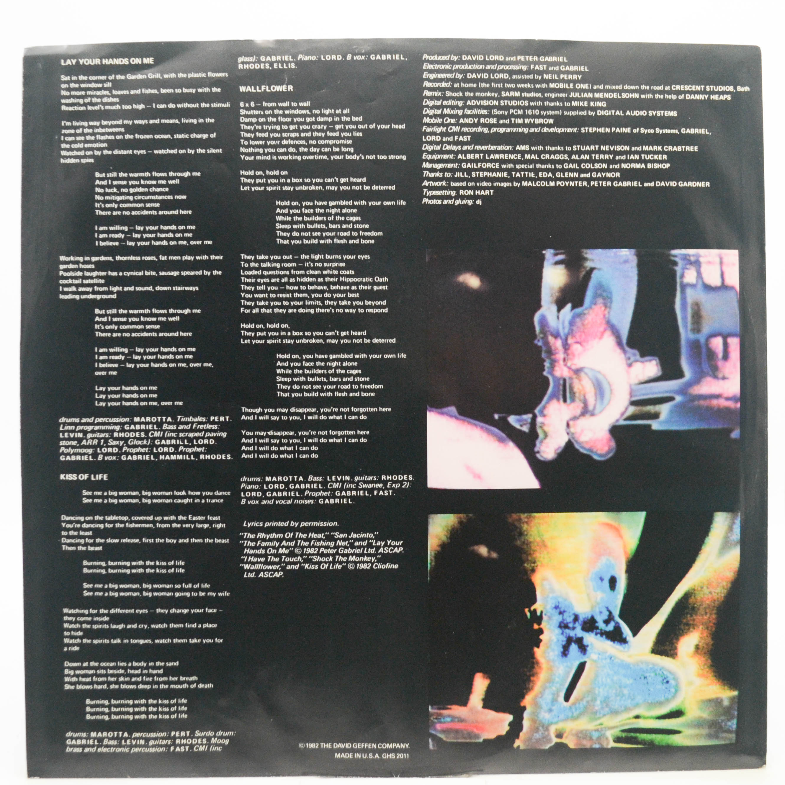 Peter Gabriel — Security (USA), 1982