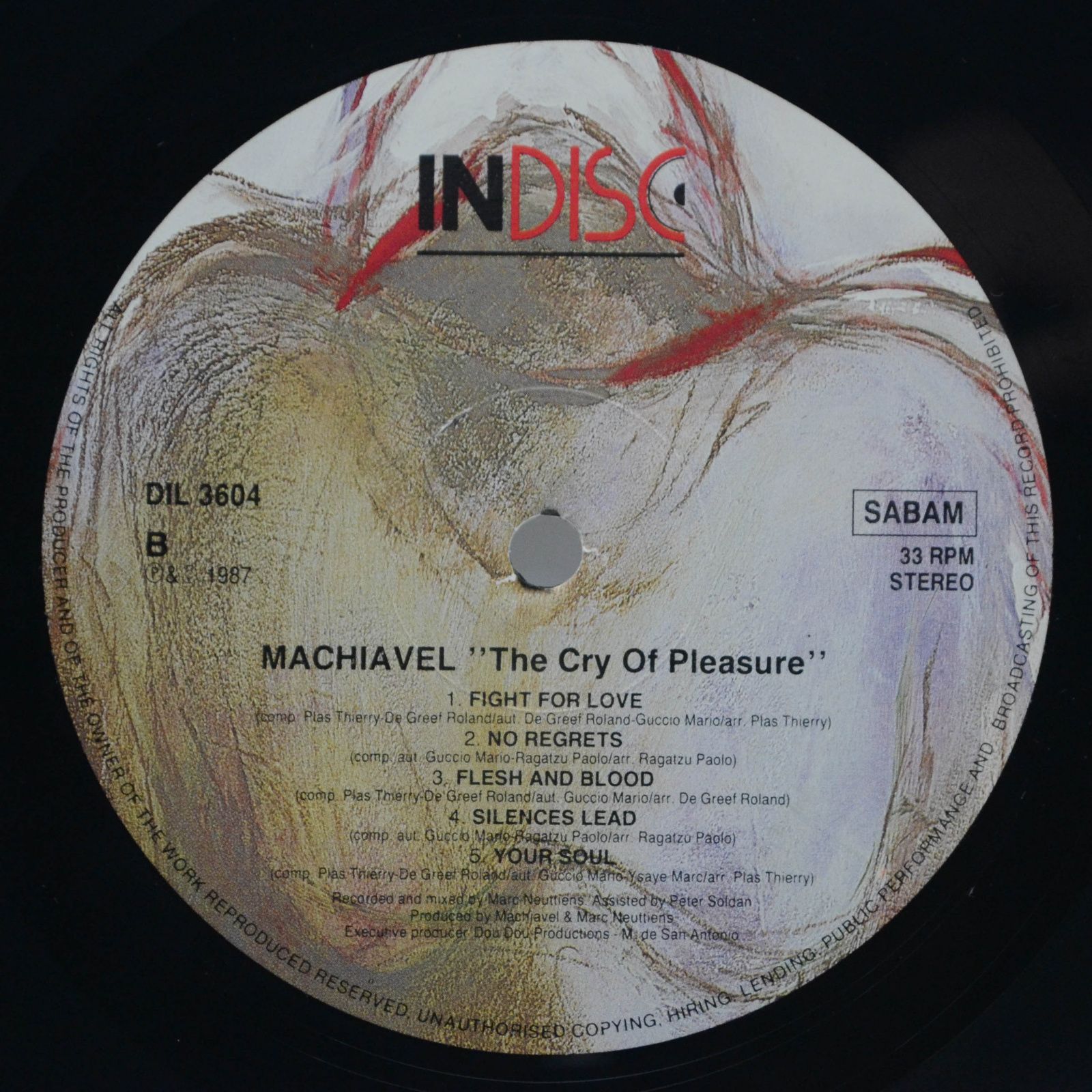Machiavel — The Cry Of Pleasure, 1987