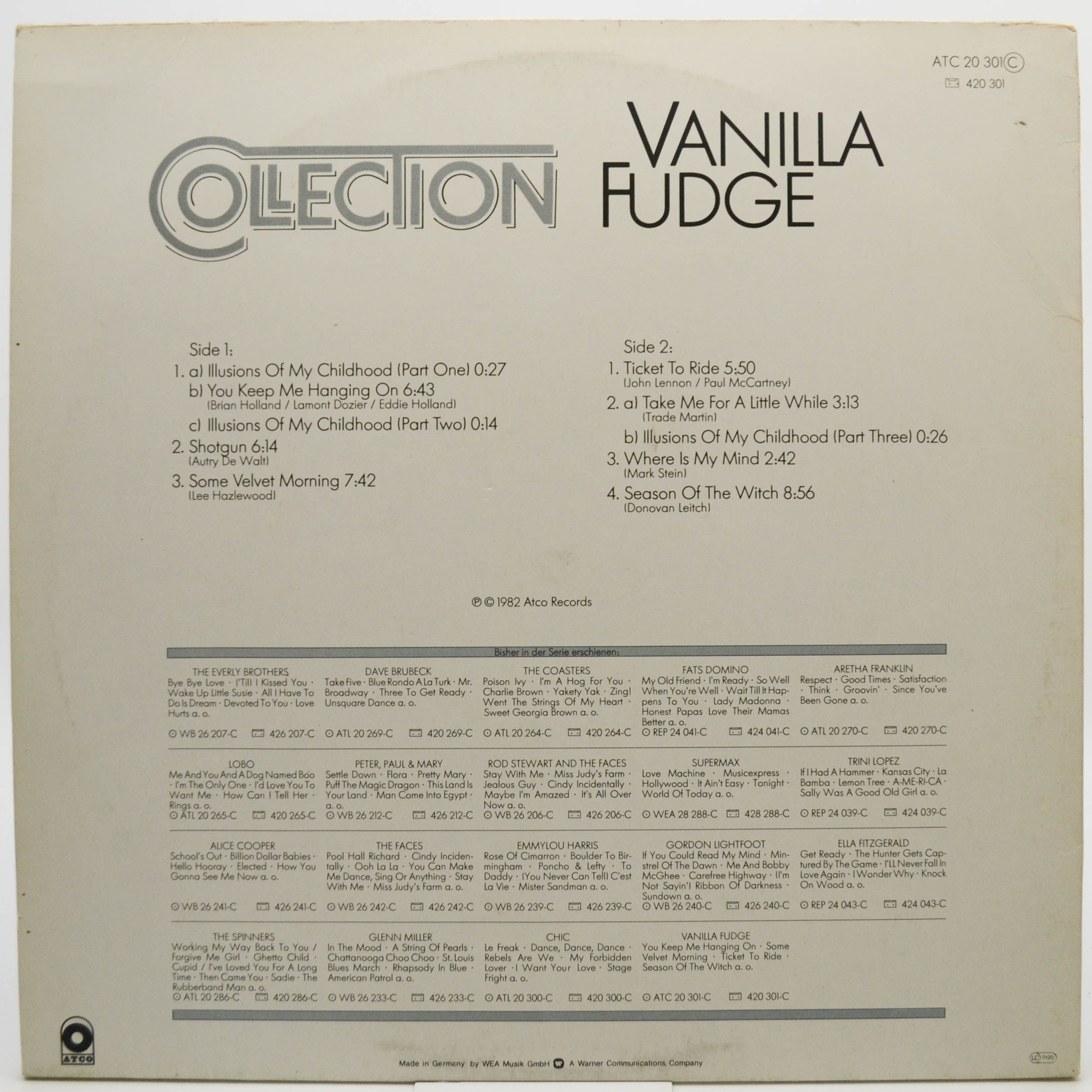 Vanilla Fudge — Collection, 1982