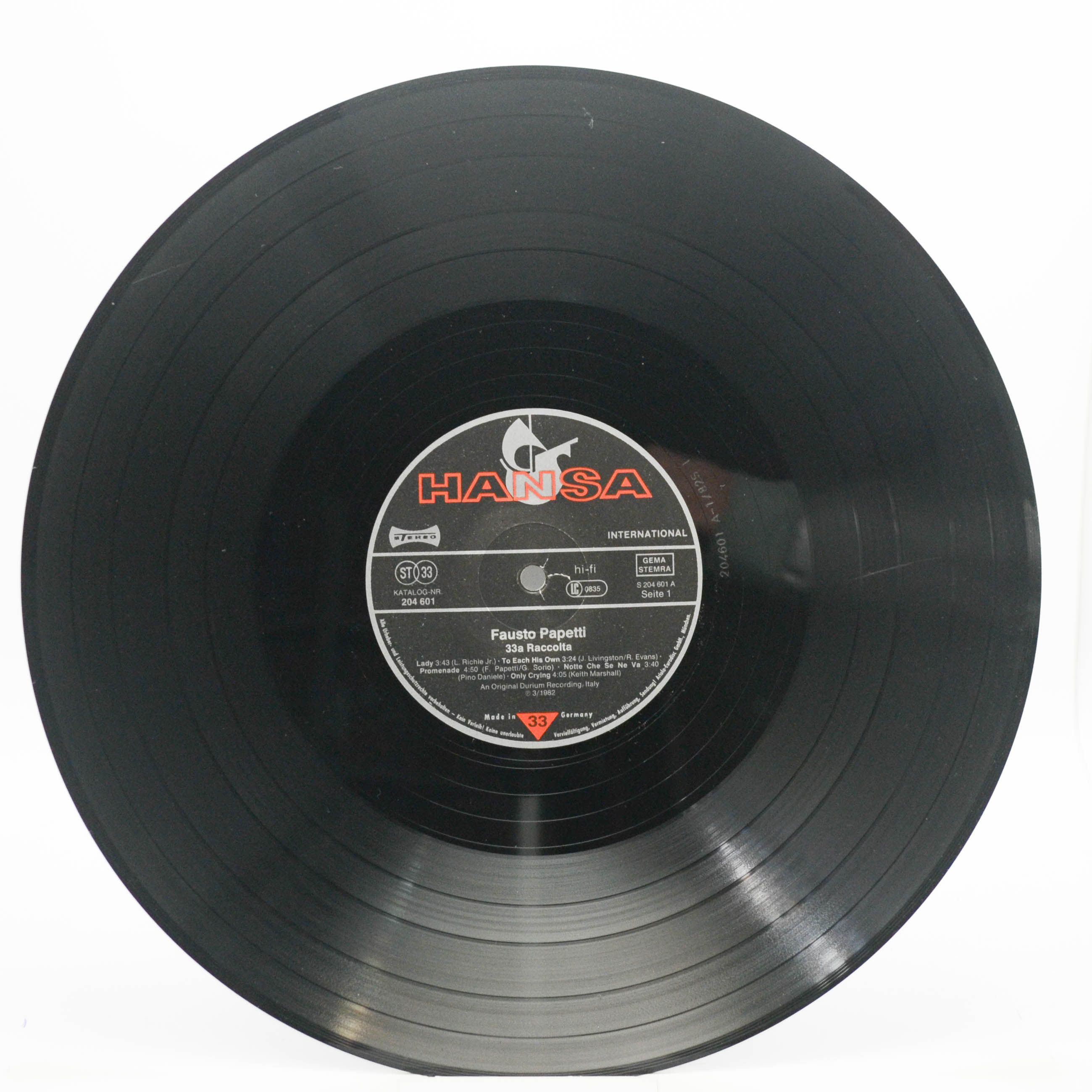 Fausto Papetti — 33a Raccolta, 1982