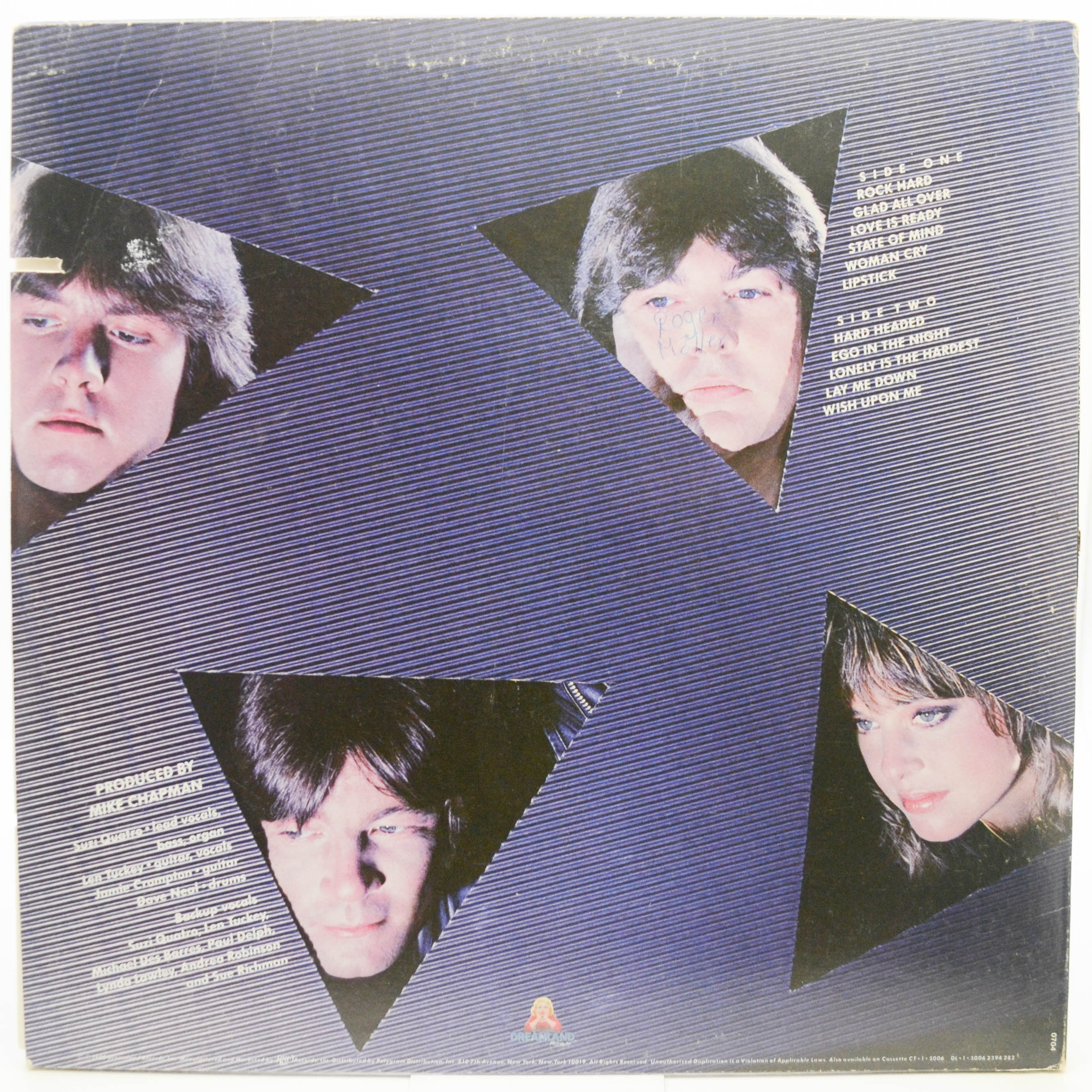 Suzi Quatro — Rock Hard (USA), 1980