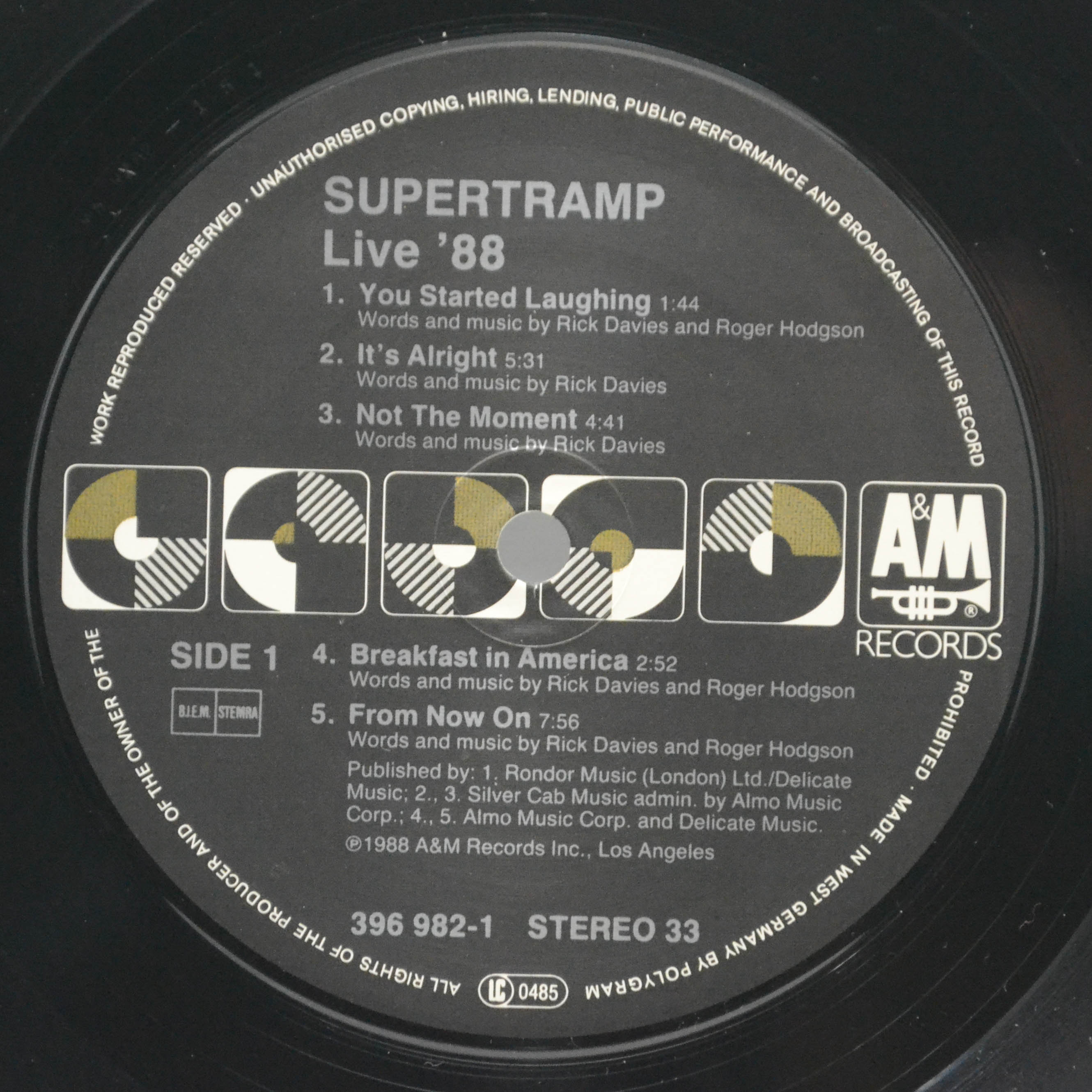 Supertramp — Live '88, 1988