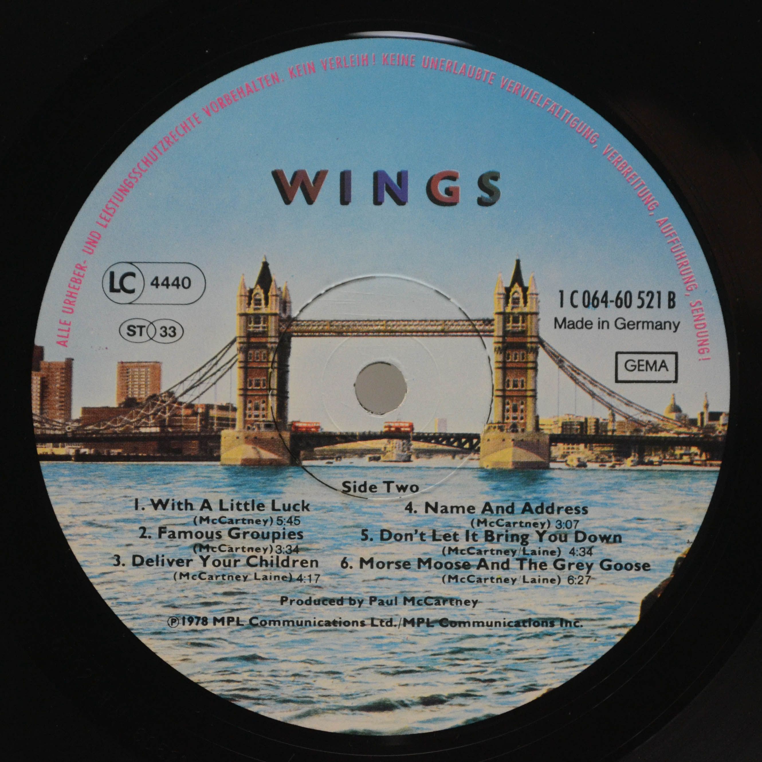 Wings — London Town (poster), 1978