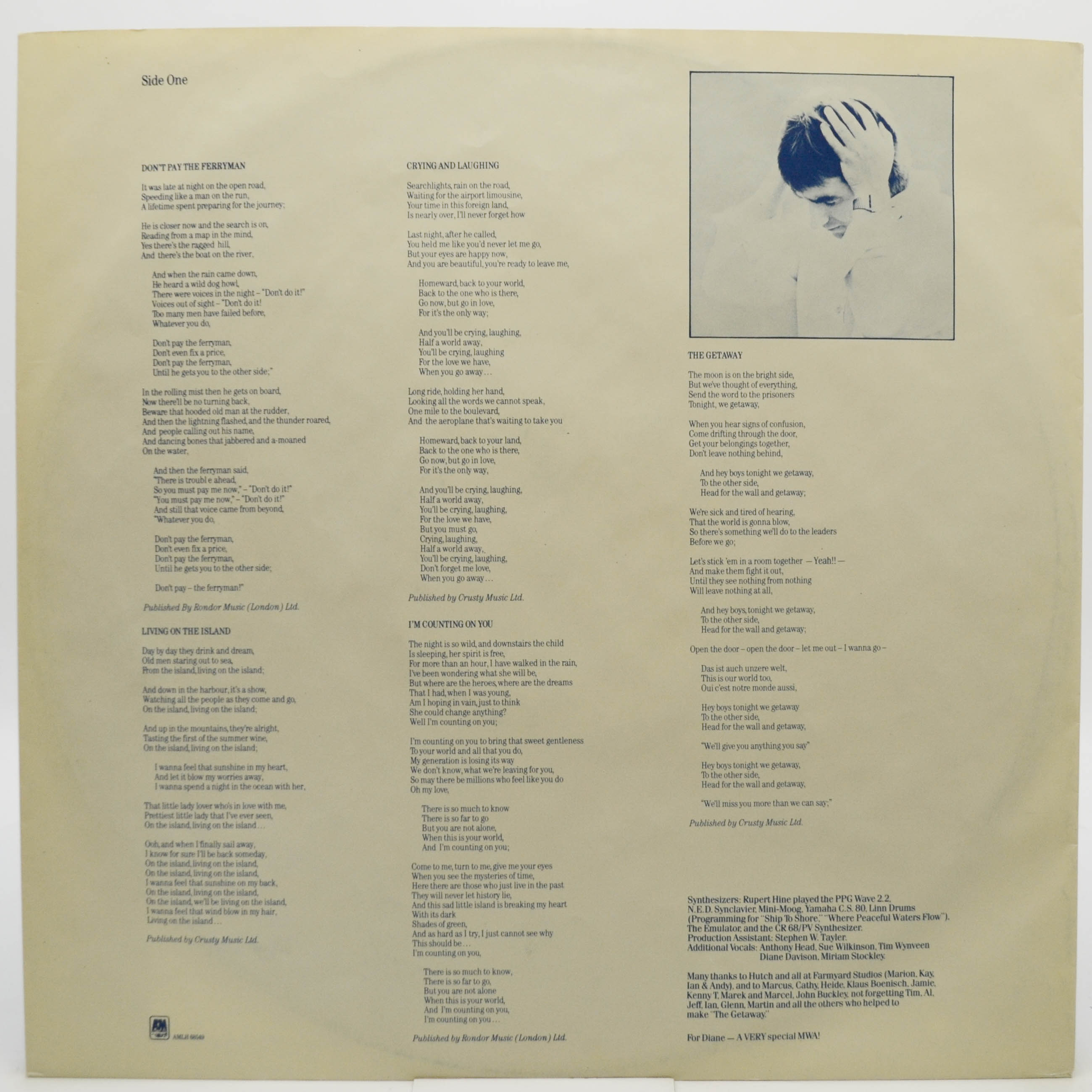 Chris de Burgh — The Getaway, 1982