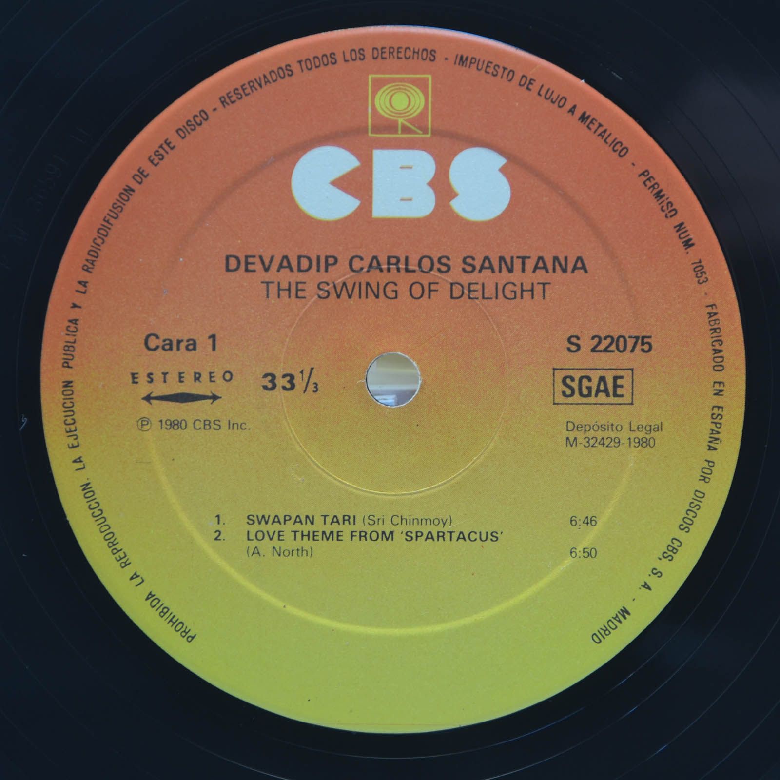 Devadip Carlos Santana — The Swing Of Delight (2LP), 1980