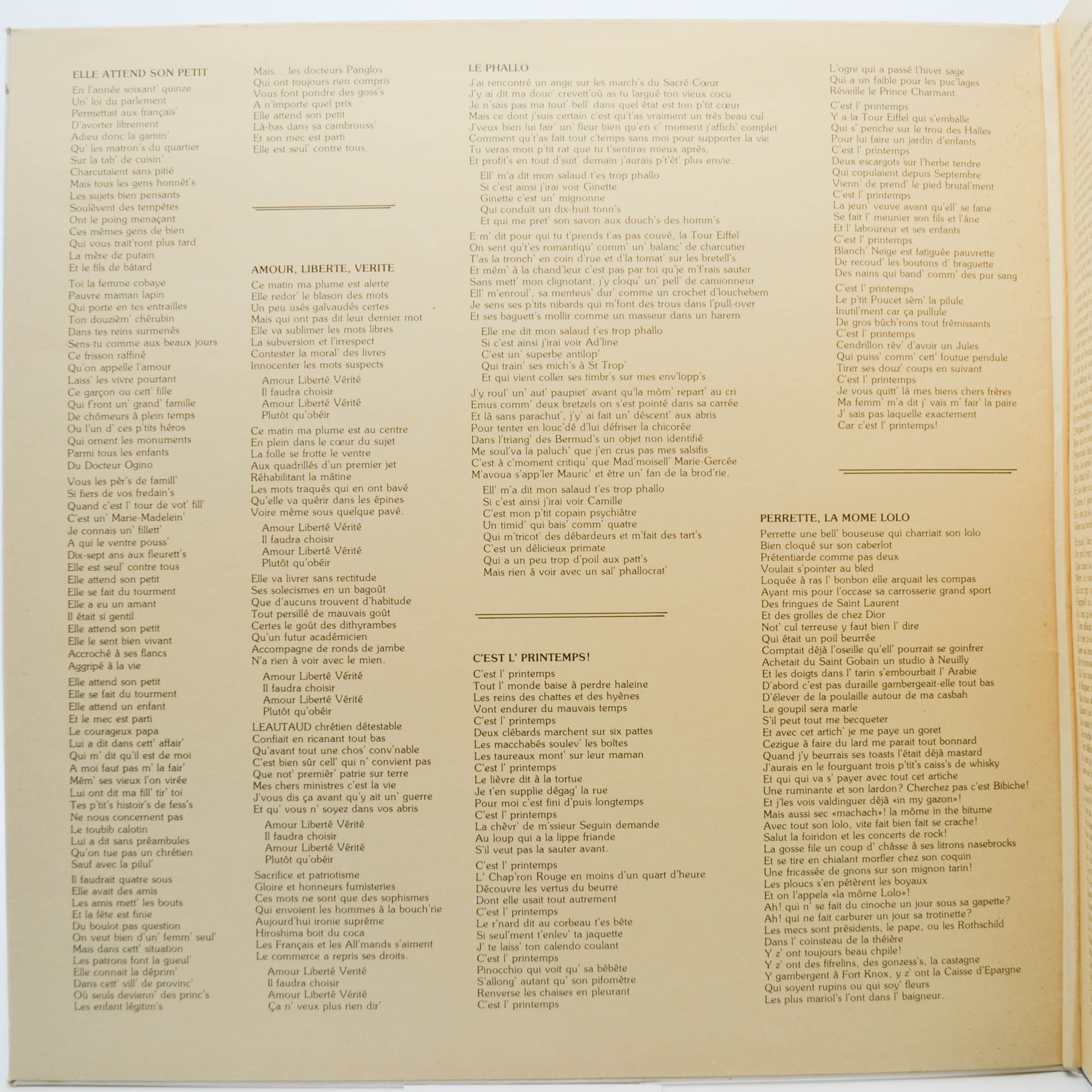 Pierre Perret — C'est L' Printemps!, 1981