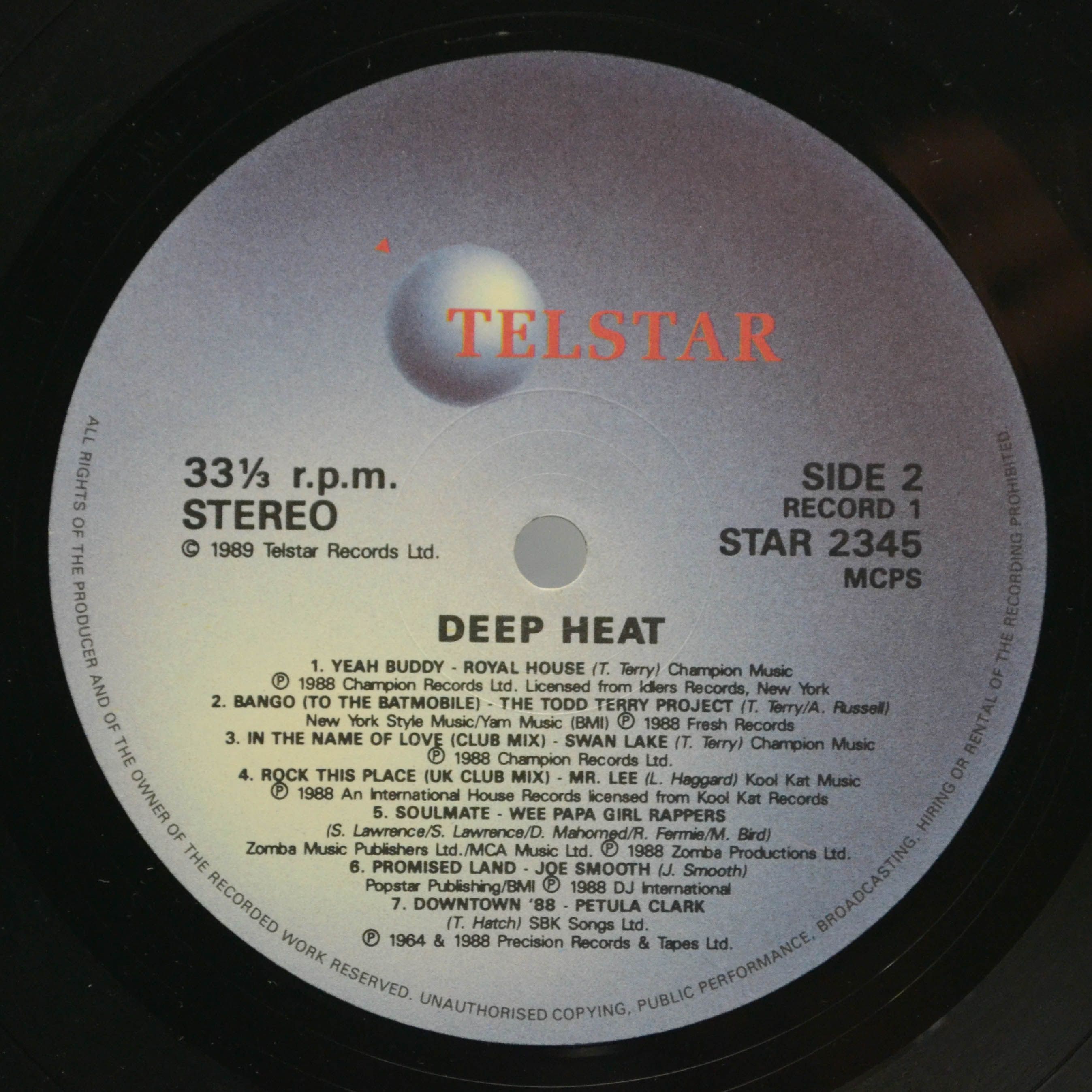 Various — Deep Heat (2LP, UK), 1989