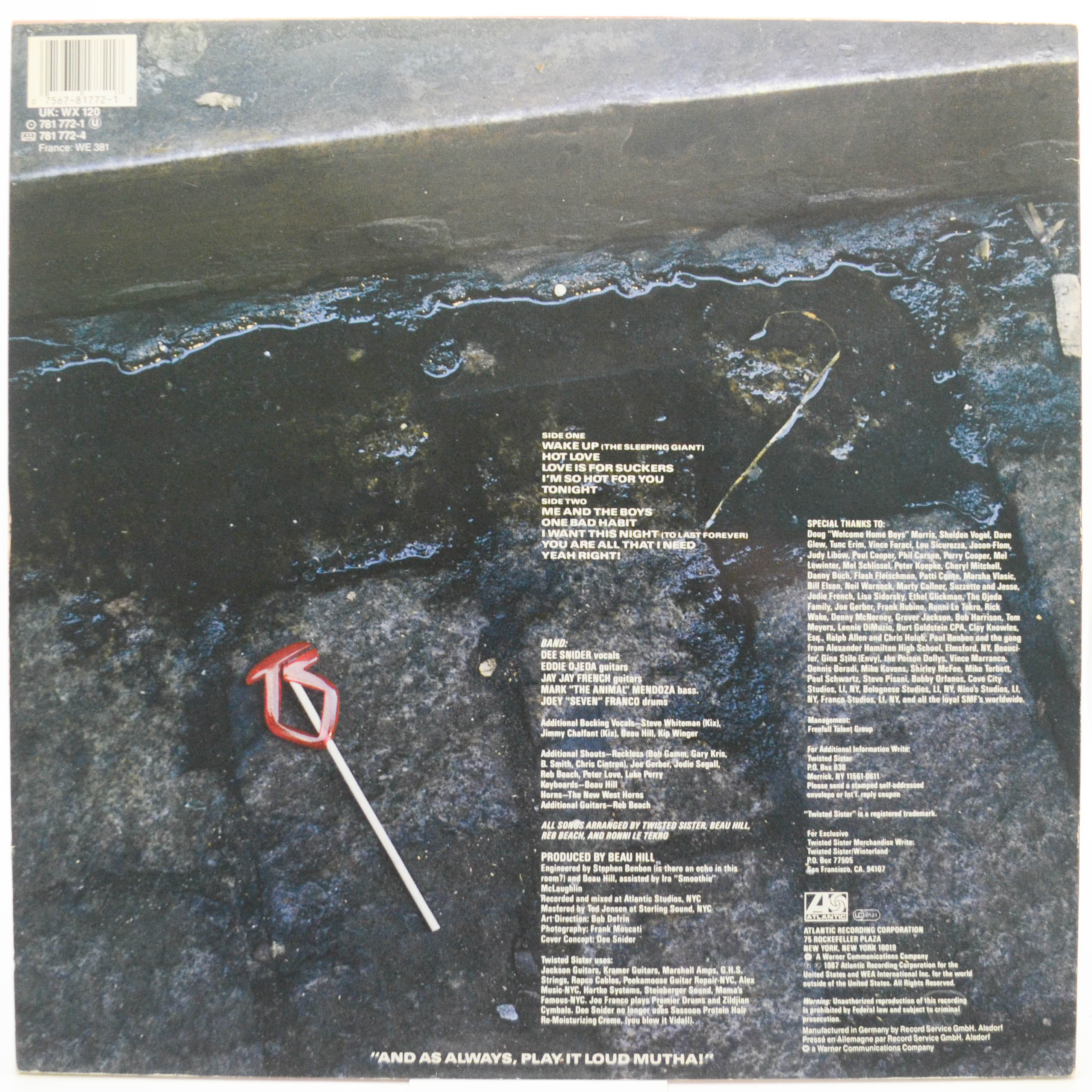 Twisted Sister — Love Is For Suckers, 1987