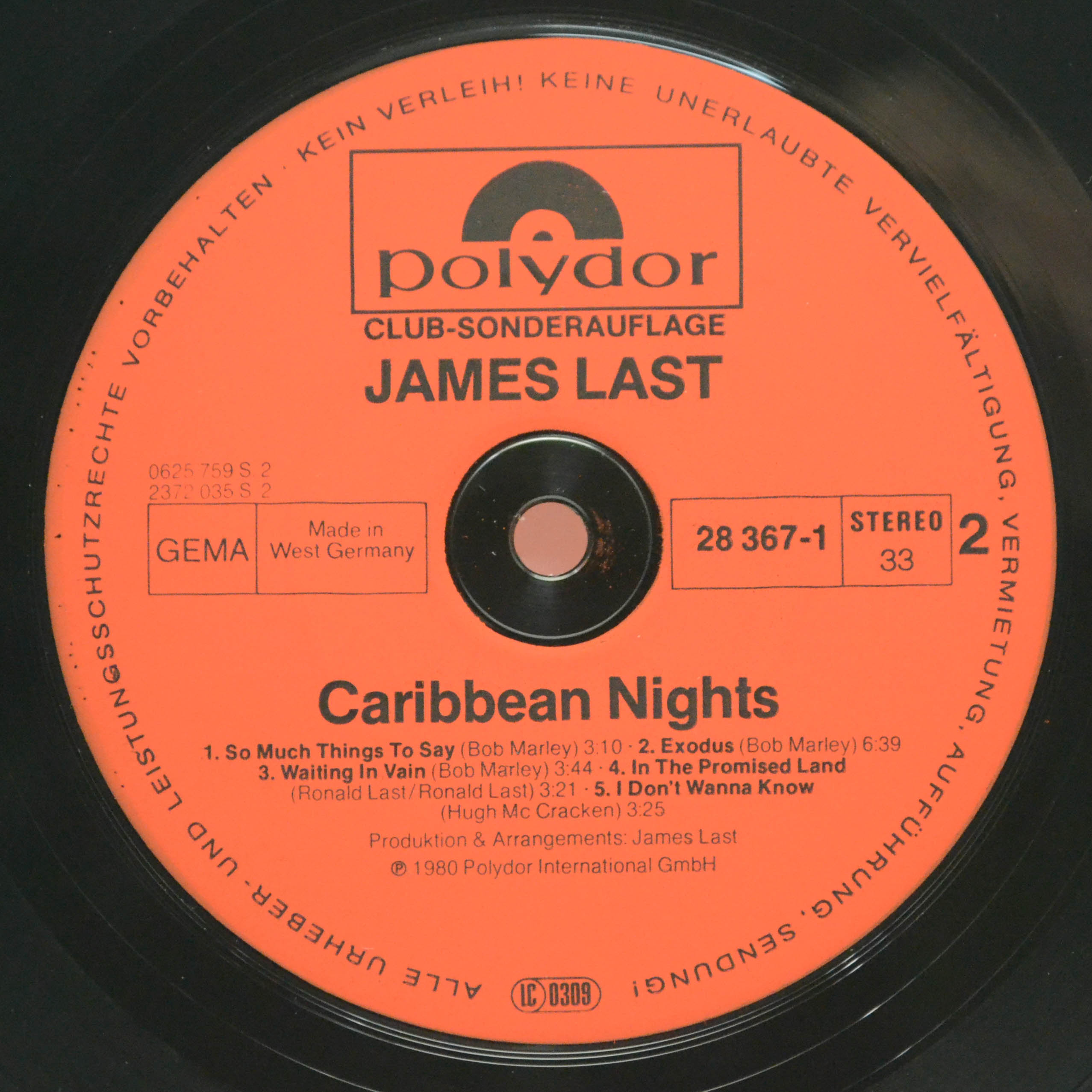 James Last — Caribbean Nights, 1980