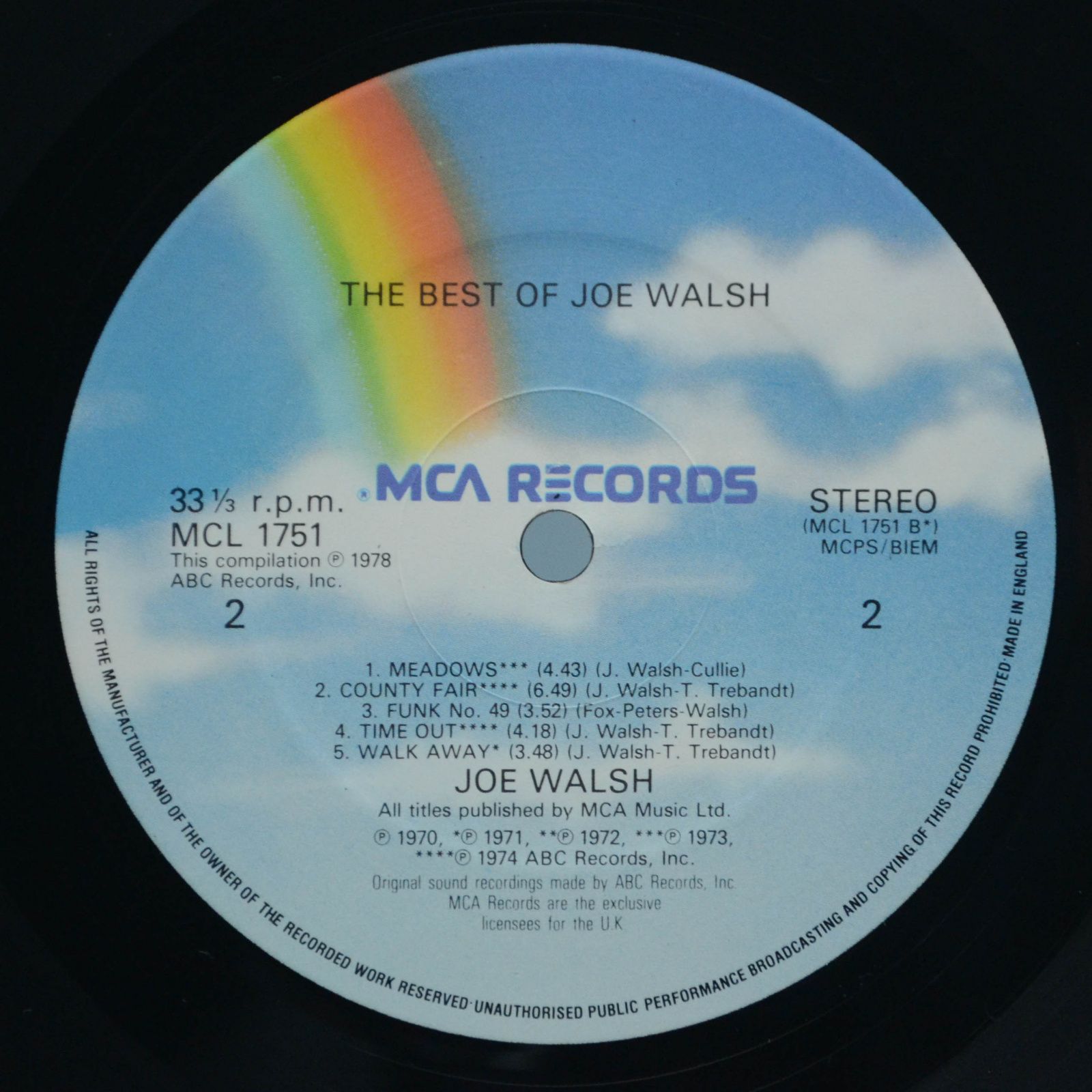 Joe Walsh — The Best Of Joe Walsh, 1978