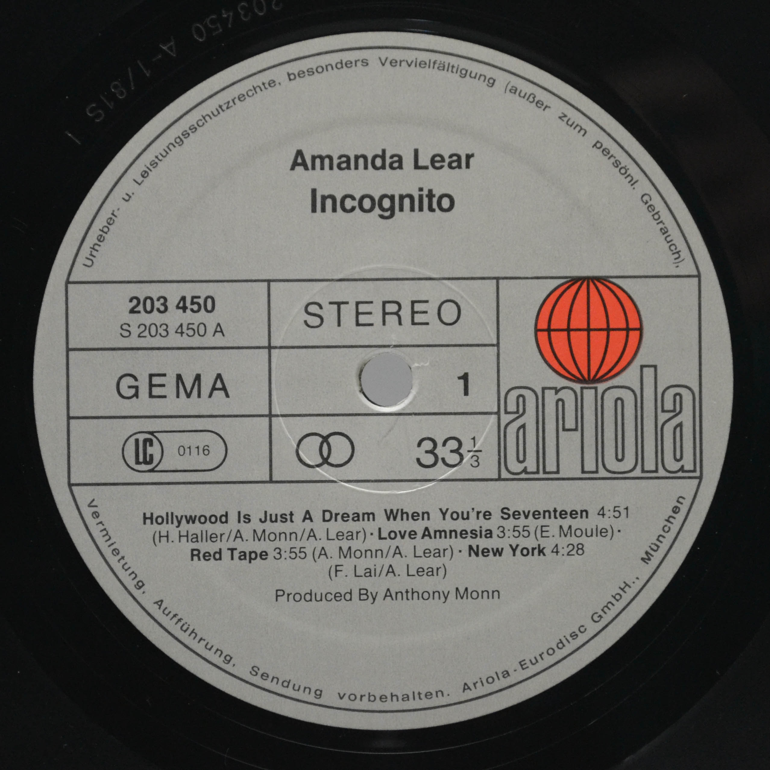 Amanda Lear — Incognito, 1981