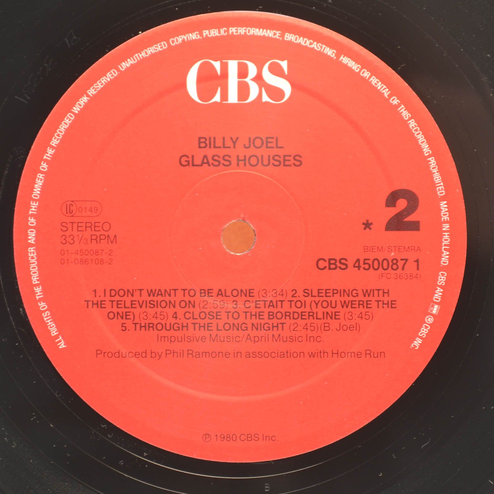 Billy Joel — Glass Houses, 1980