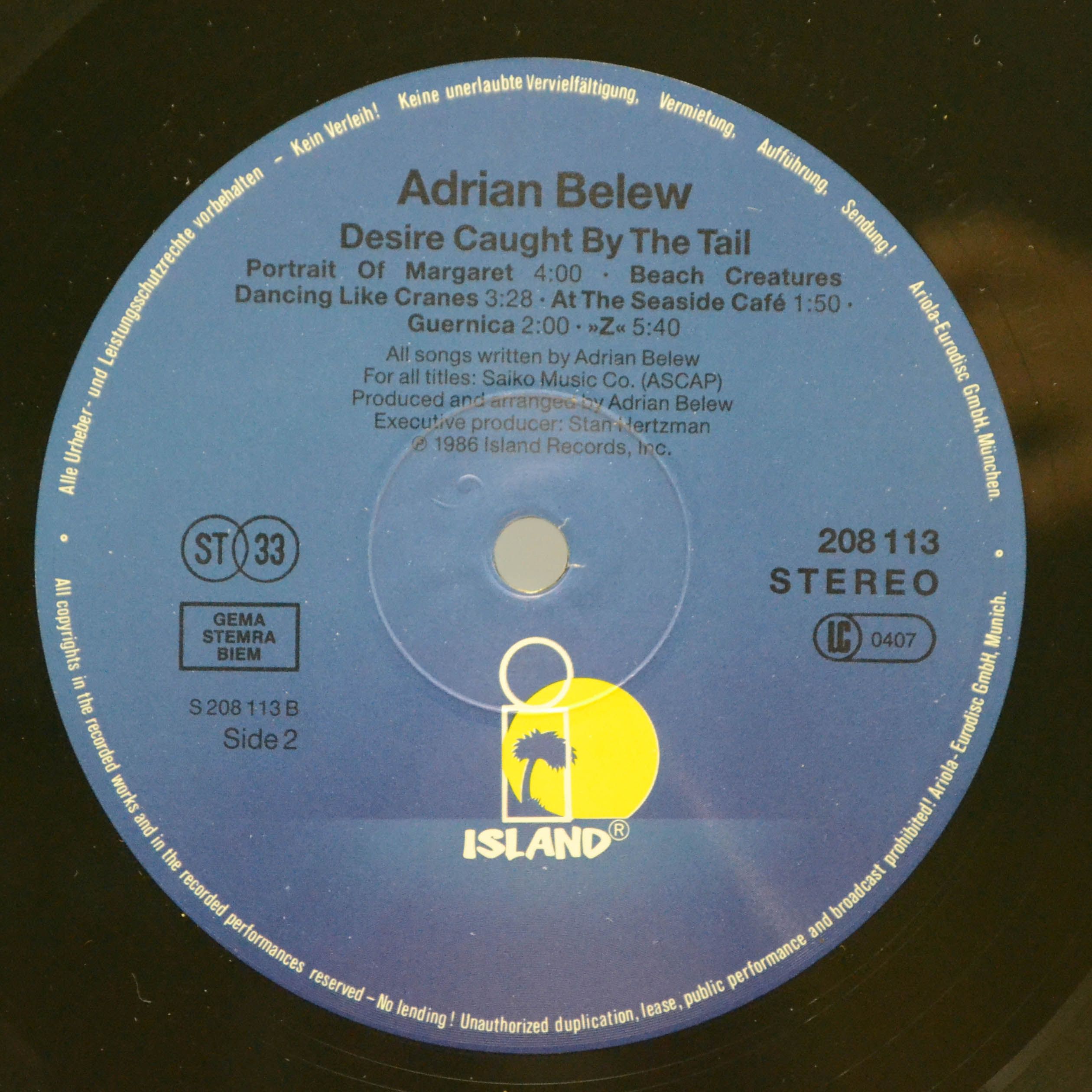 Adrian Belew — Desire Caught By The Tail, 1986