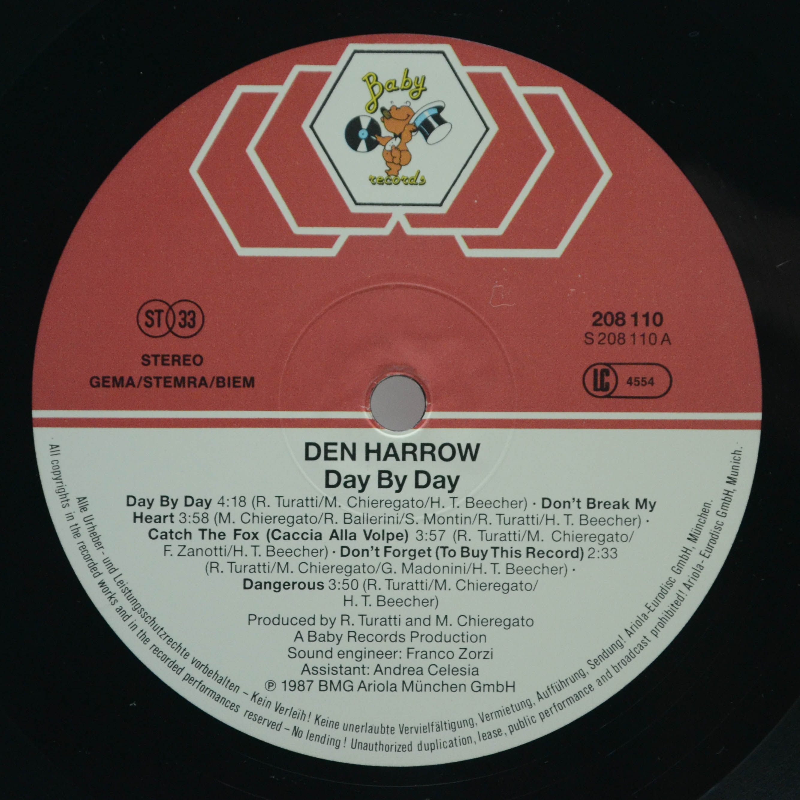 Den Harrow — Day By Day, 1987