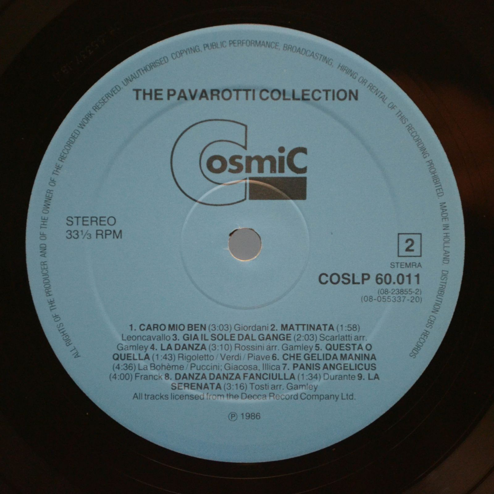 Pavarotti — The Pavarotti Collection (2LP), 1986
