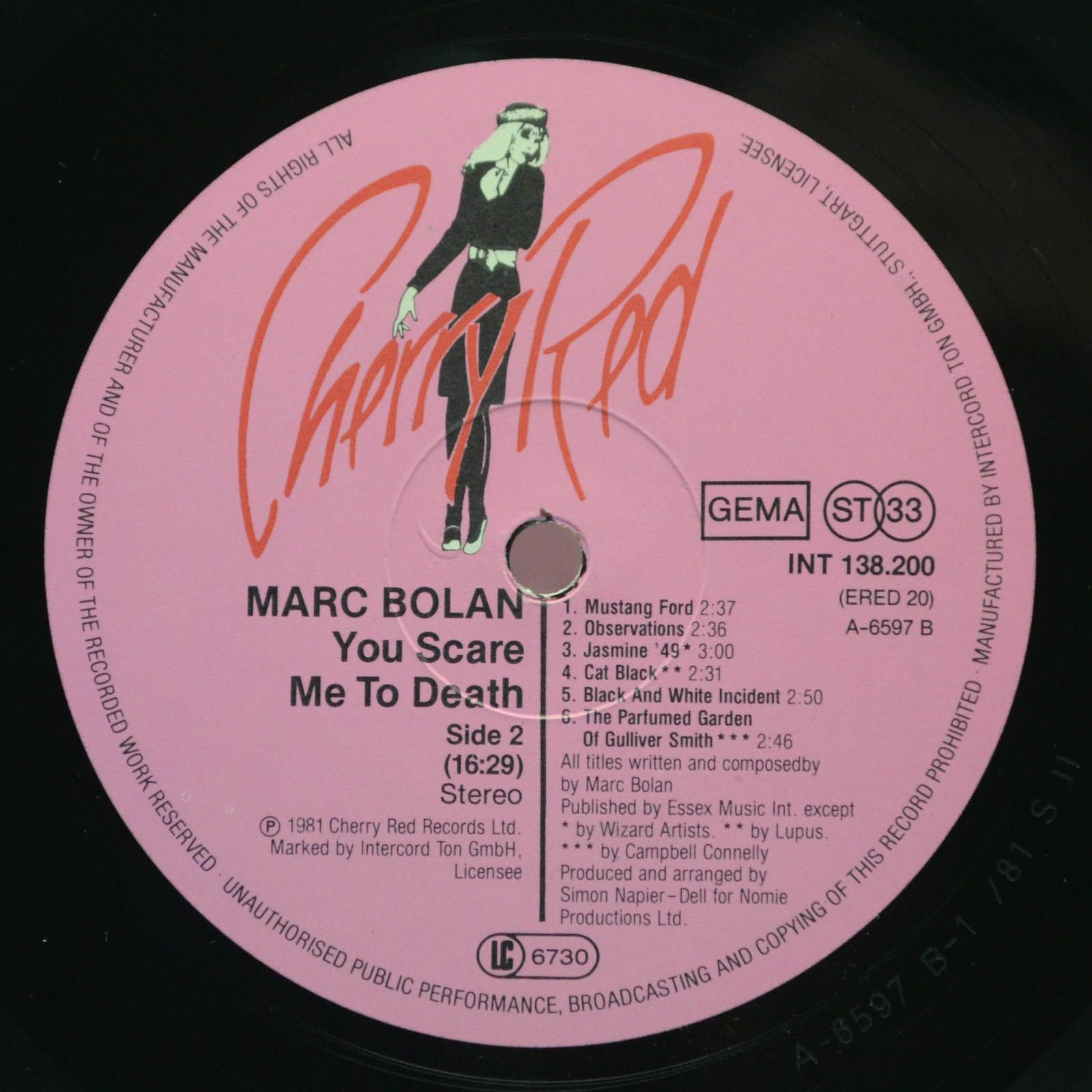 Marc Bolan — You Scare Me To Death, 1981