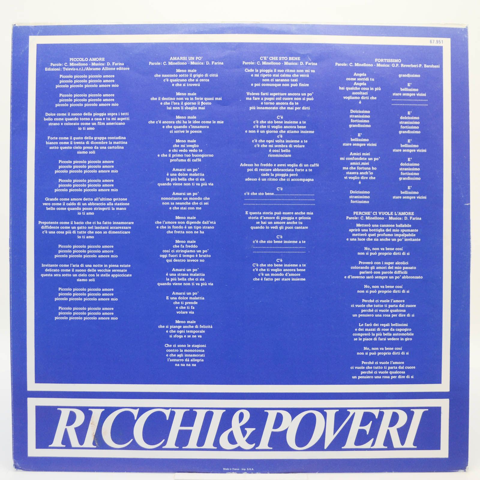 Ricchi & Poveri — Piccolo Amore, 1982