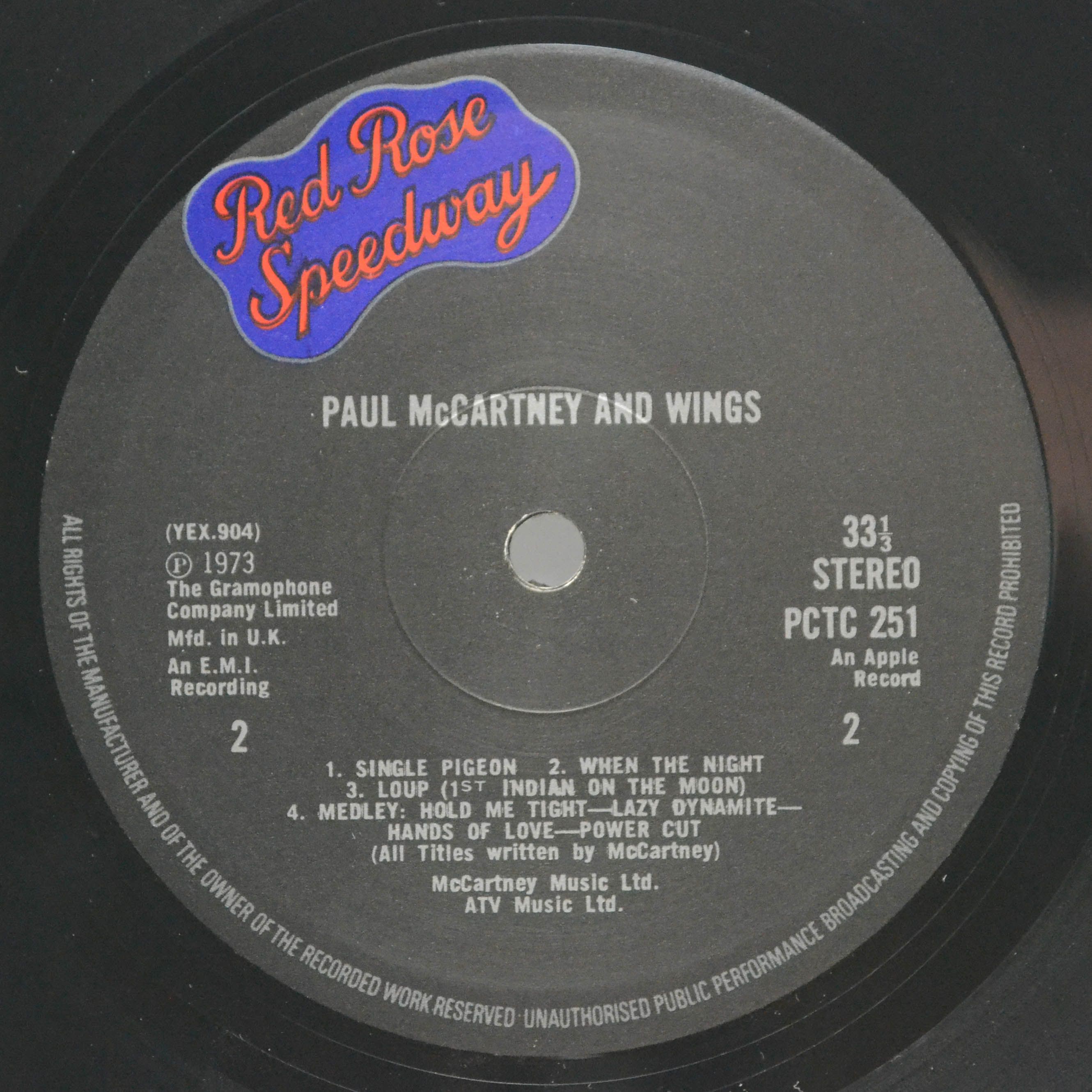 Paul McCartney & Wings — Red Rose Speedway (UK, booklet), 1973