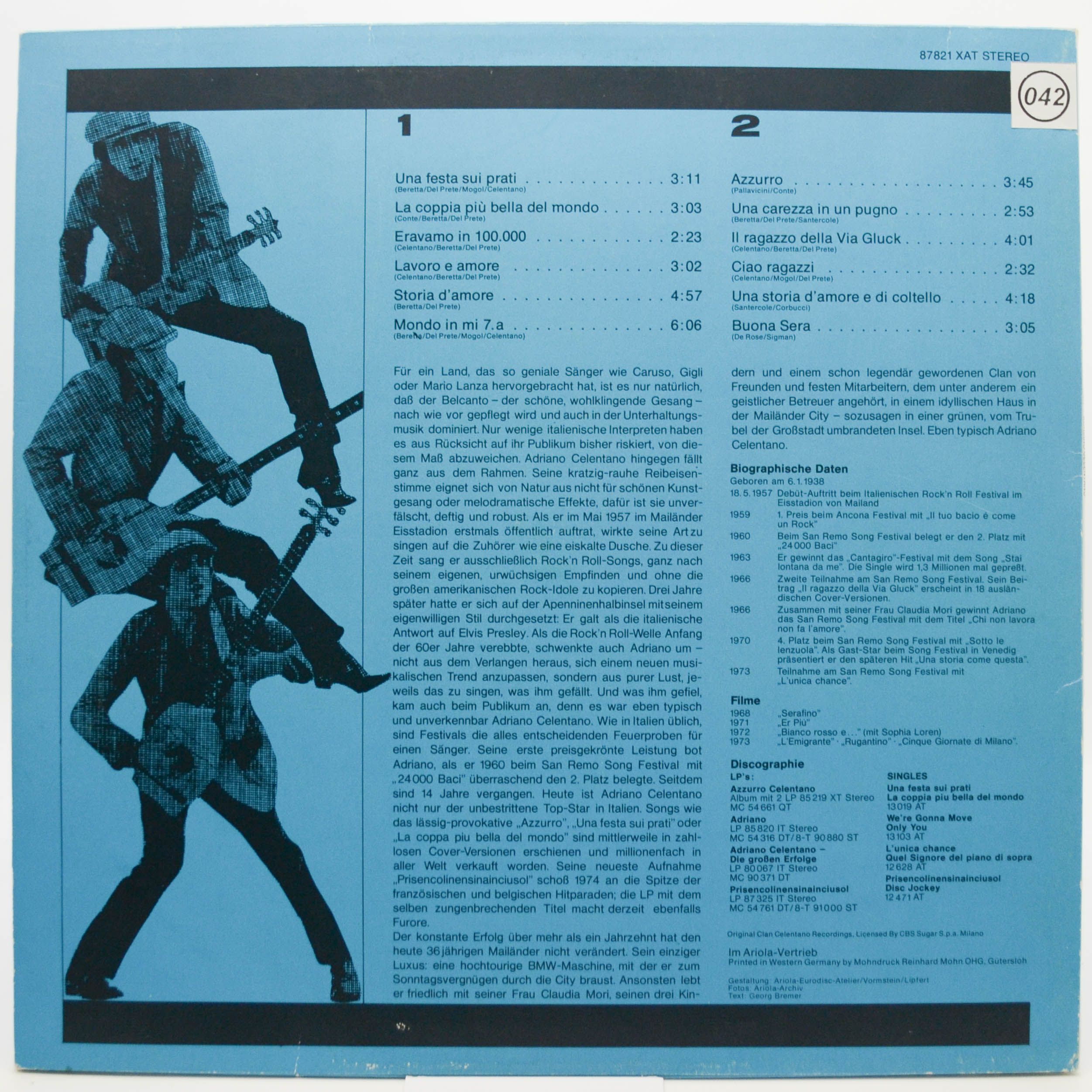 Adriano Celentano — Una Festa Sui Prati, 1974