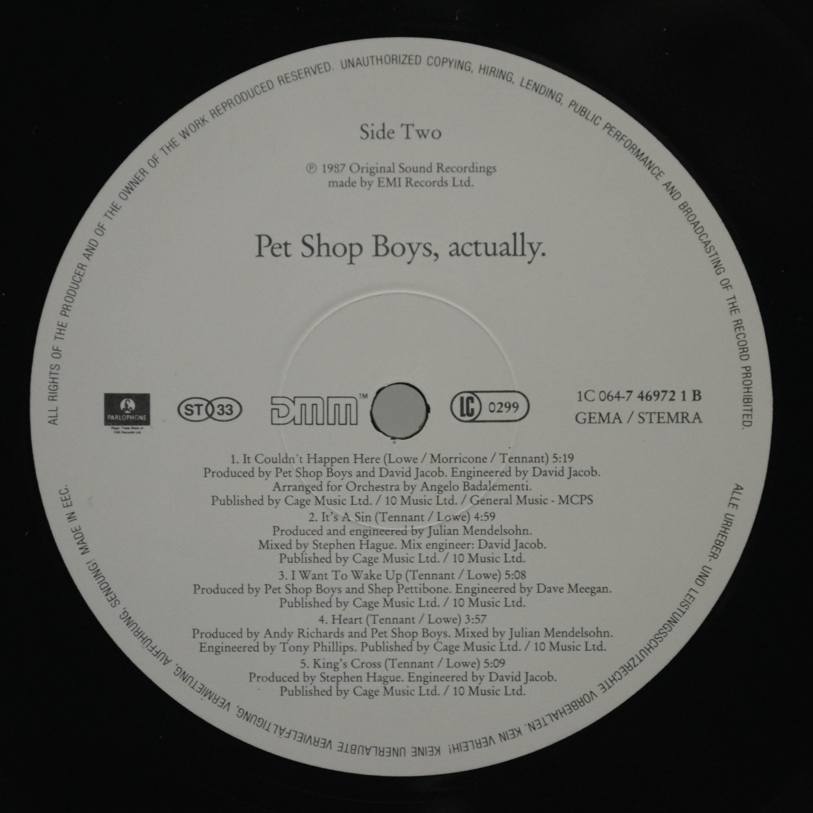 Pet Shop Boys — Actually, 1987