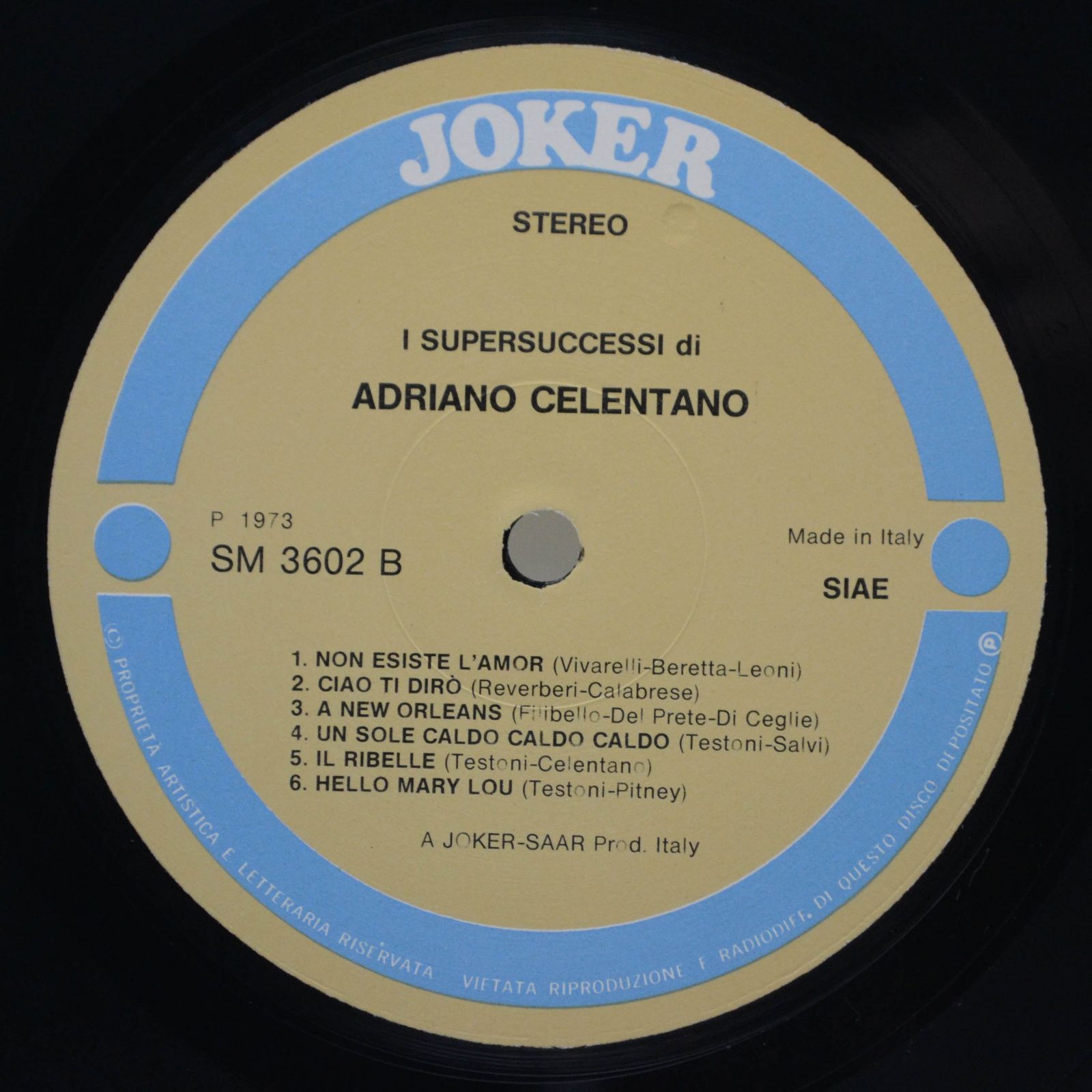Adriano Celentano — 12 Super Successi (Italy), 1973