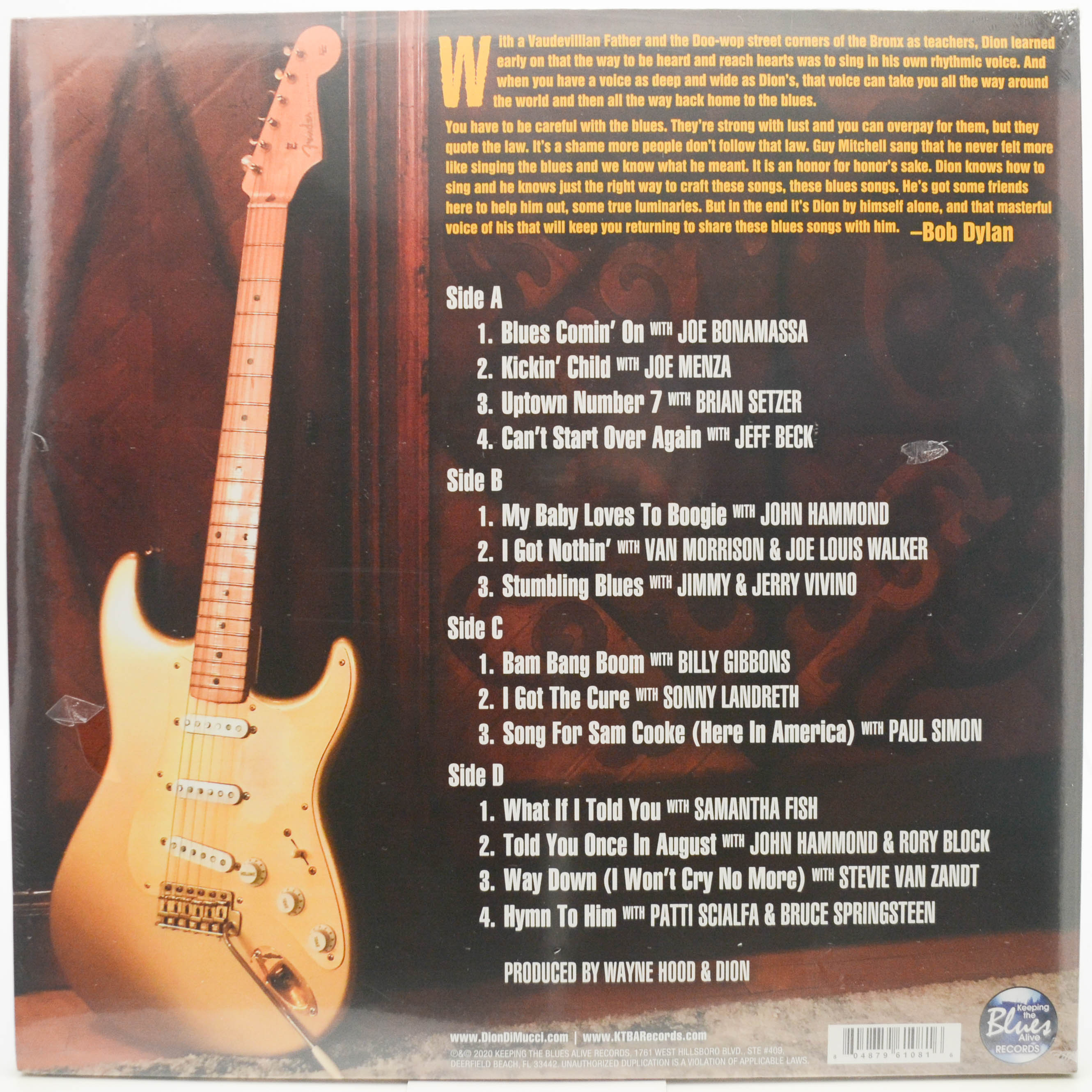 Dion — Blues With Friends (2LP, USA), 2020