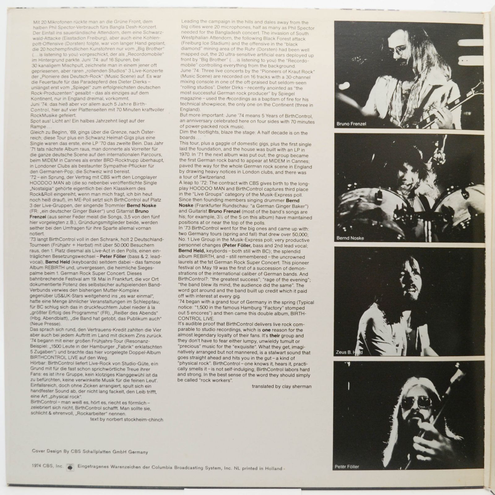 Birth Control — Live (2LP), 1974