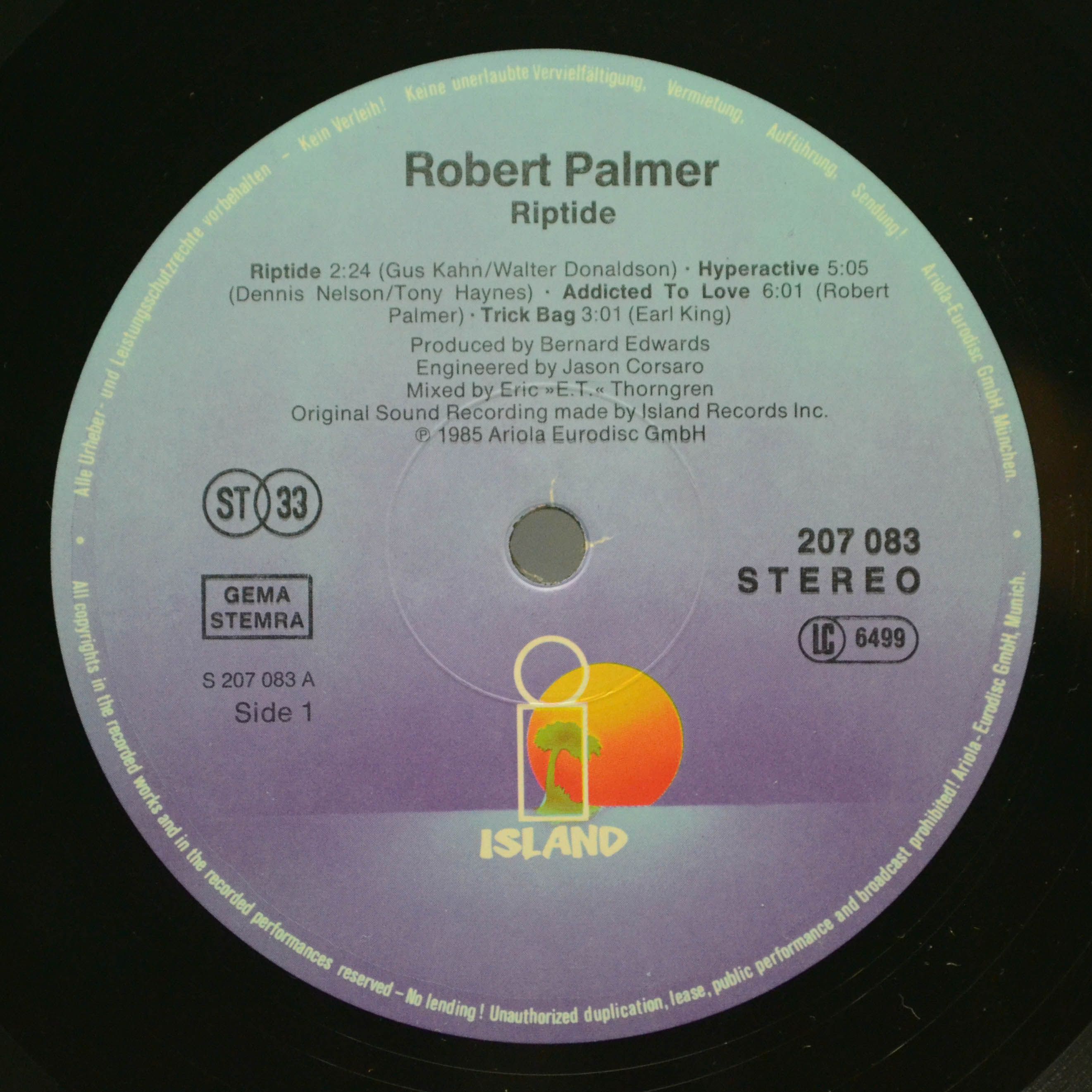 Robert Palmer — Riptide, 1985