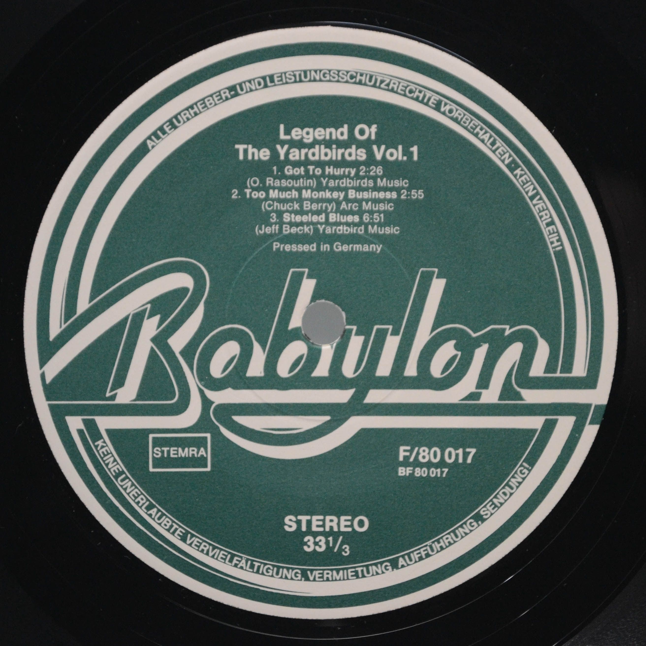 Yardbirds — Legend Of The Yardbirds Vol. 1, 1974