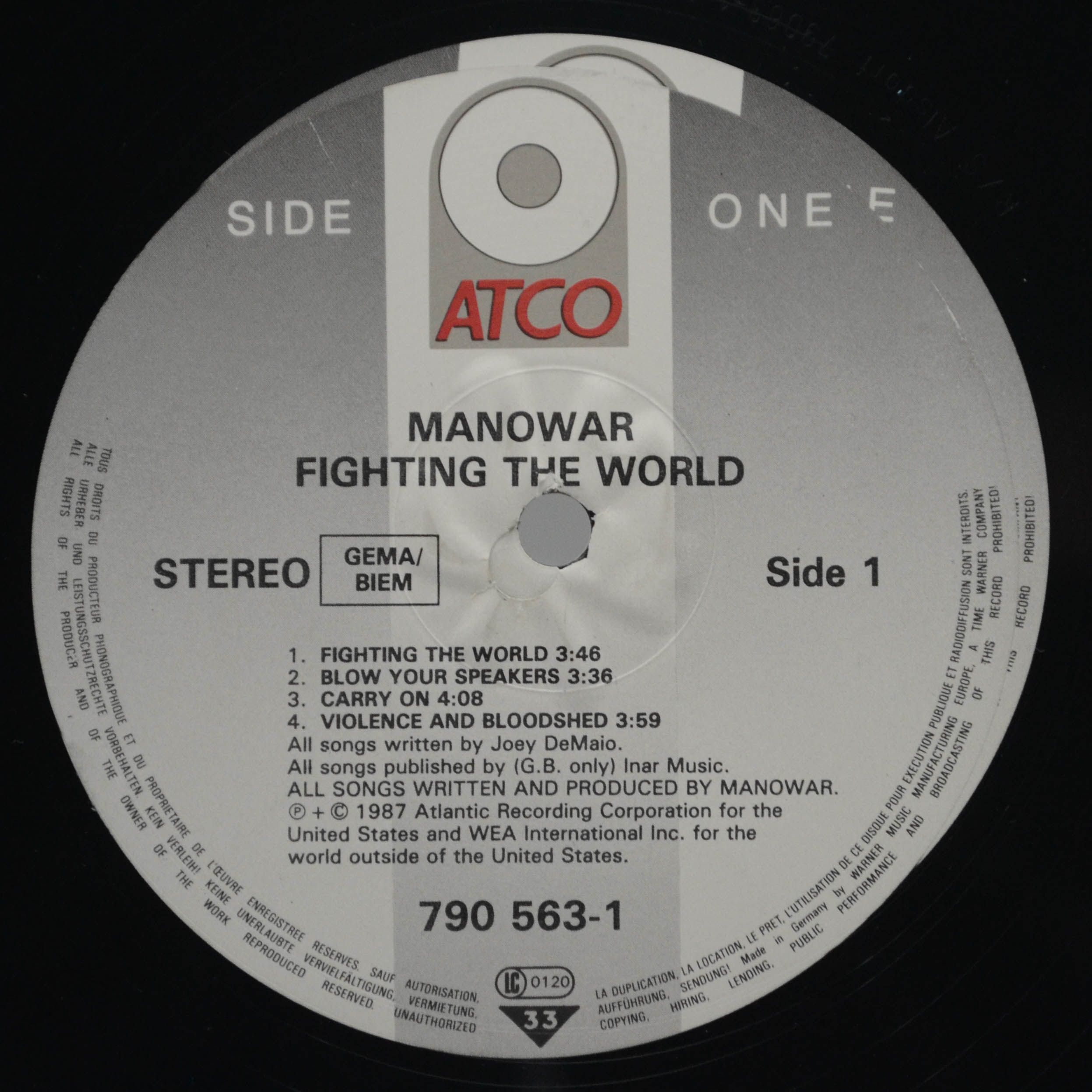 Manowar — Fighting The World, 1987
