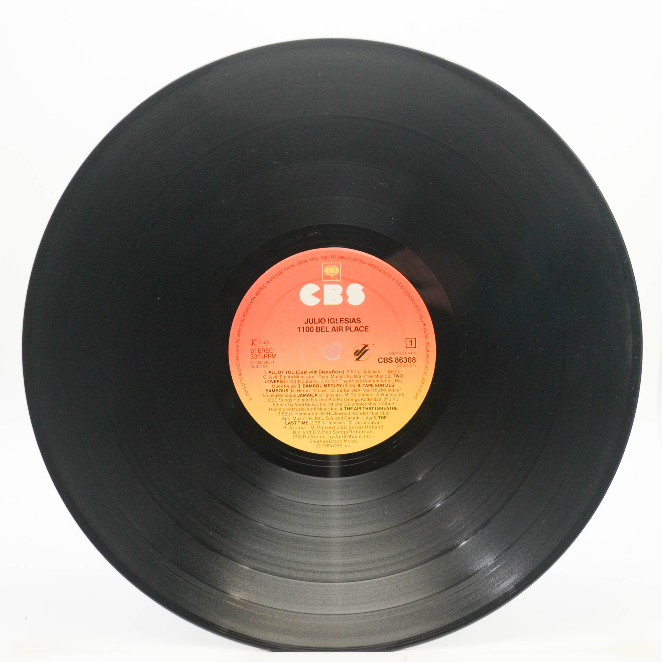 Julio Iglesias — 1100 Bel Air Place, 1984