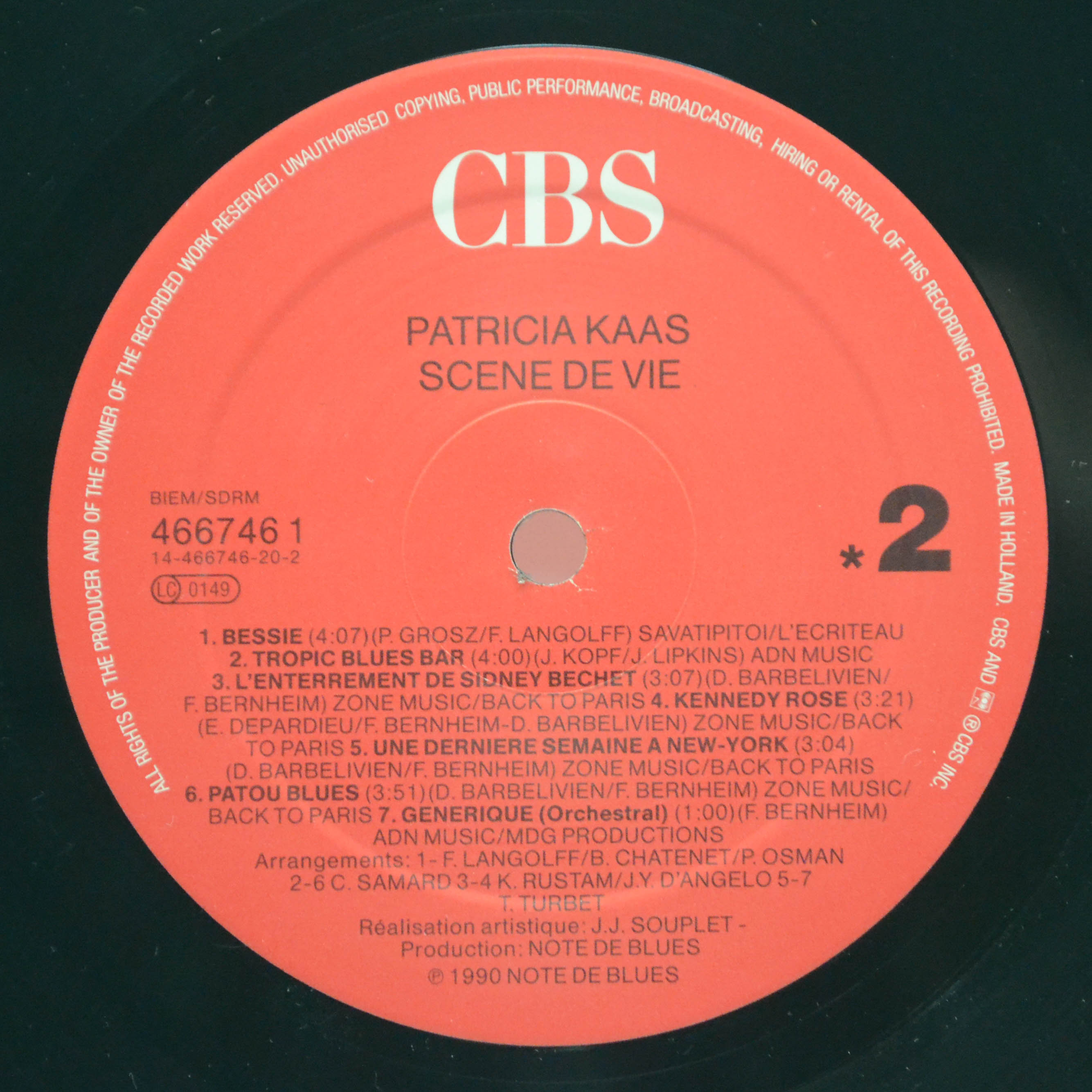 Patricia Kaas — Scène De Vie, 1990