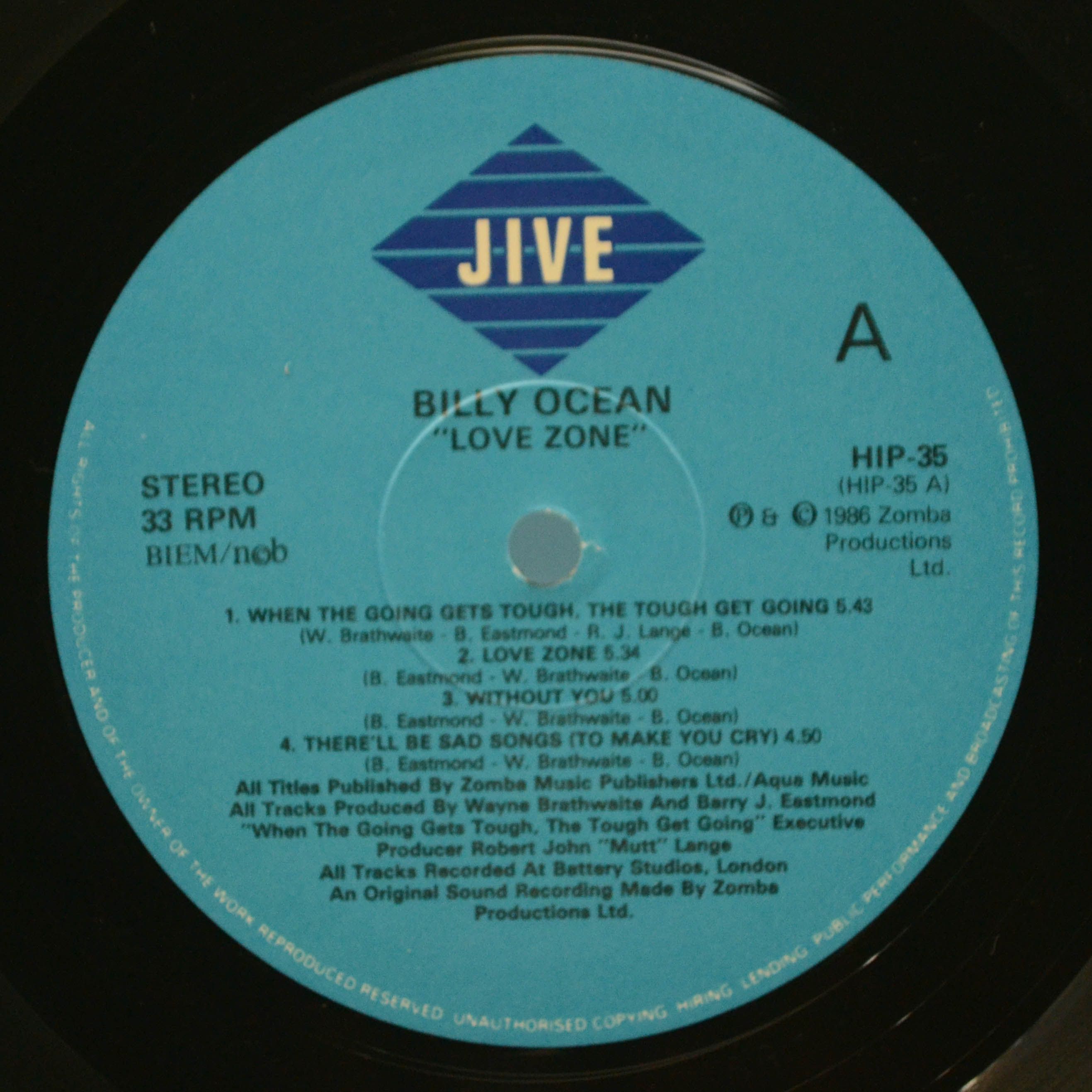 Billy Ocean — Love Zone, 1986