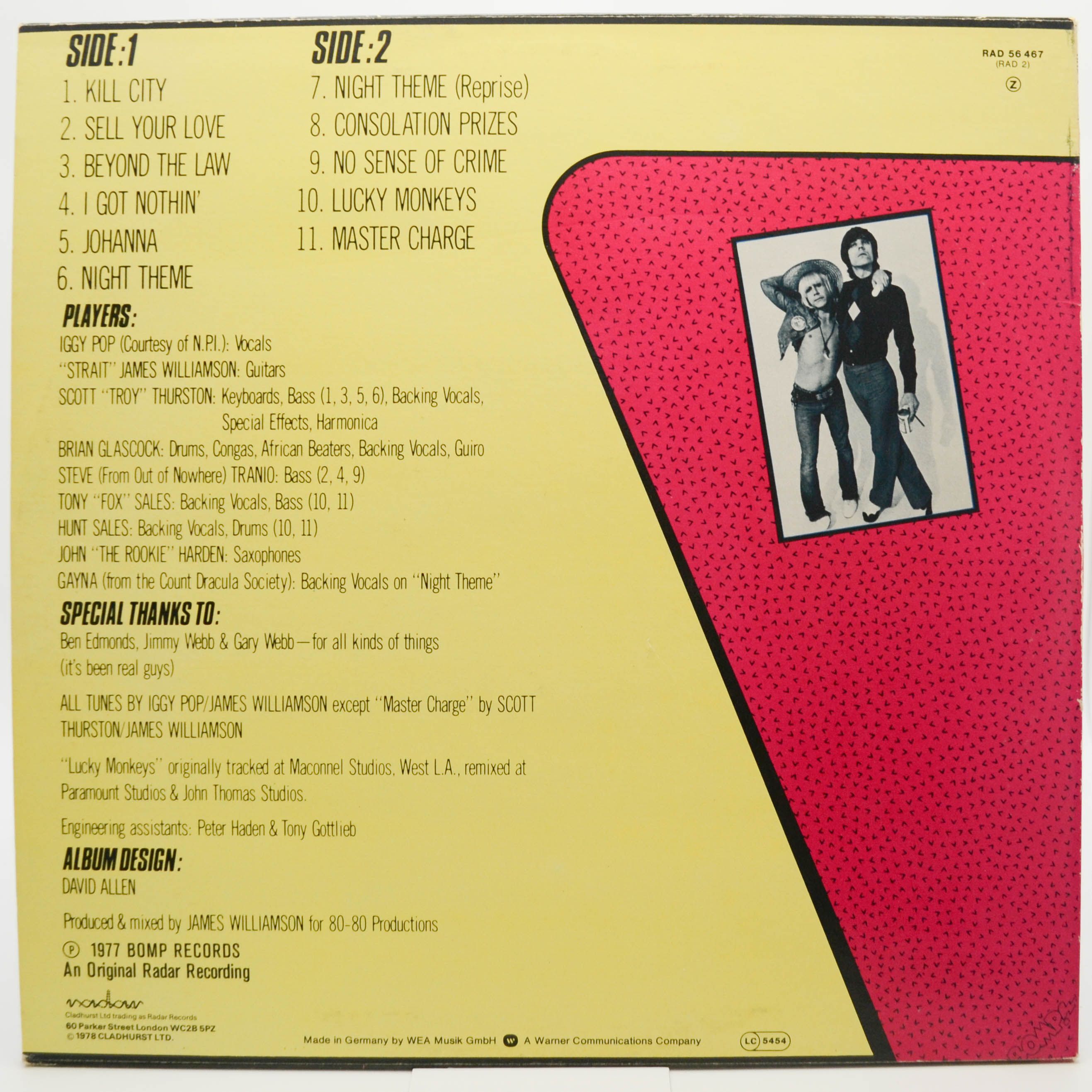 Iggy Pop & James Williamson — Kill City, 1977