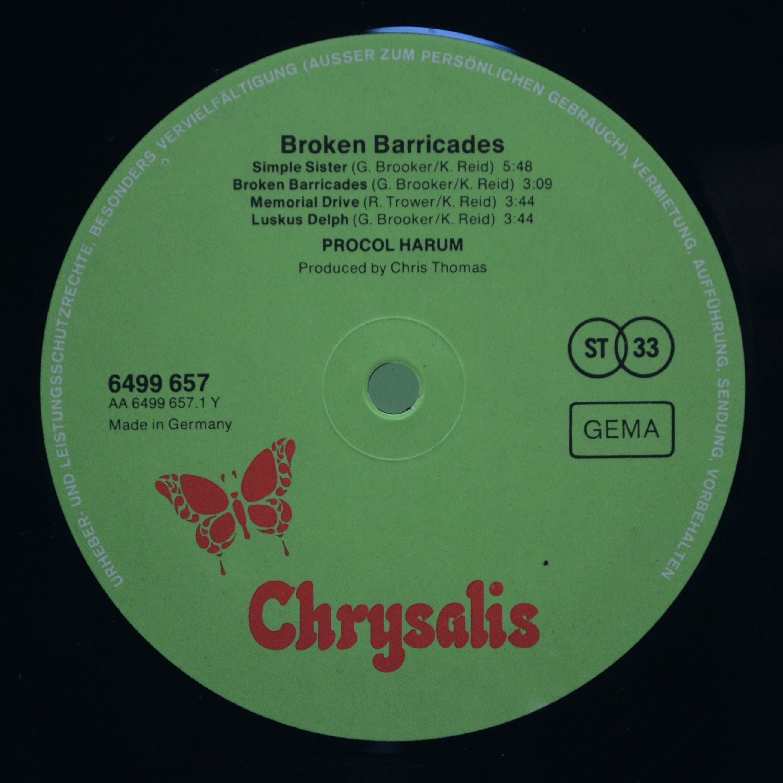 Procol Harum — Broken Barricades, 1971