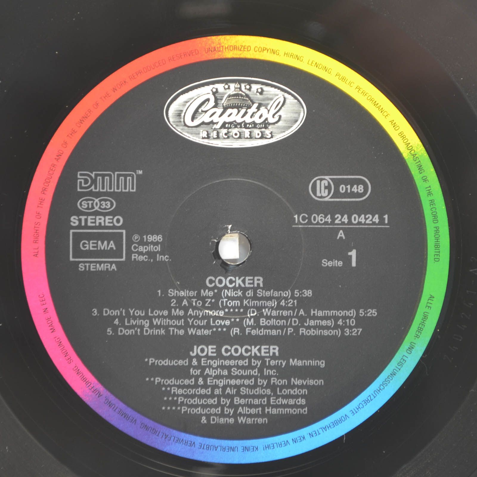 Joe Cocker — Cocker, 1986